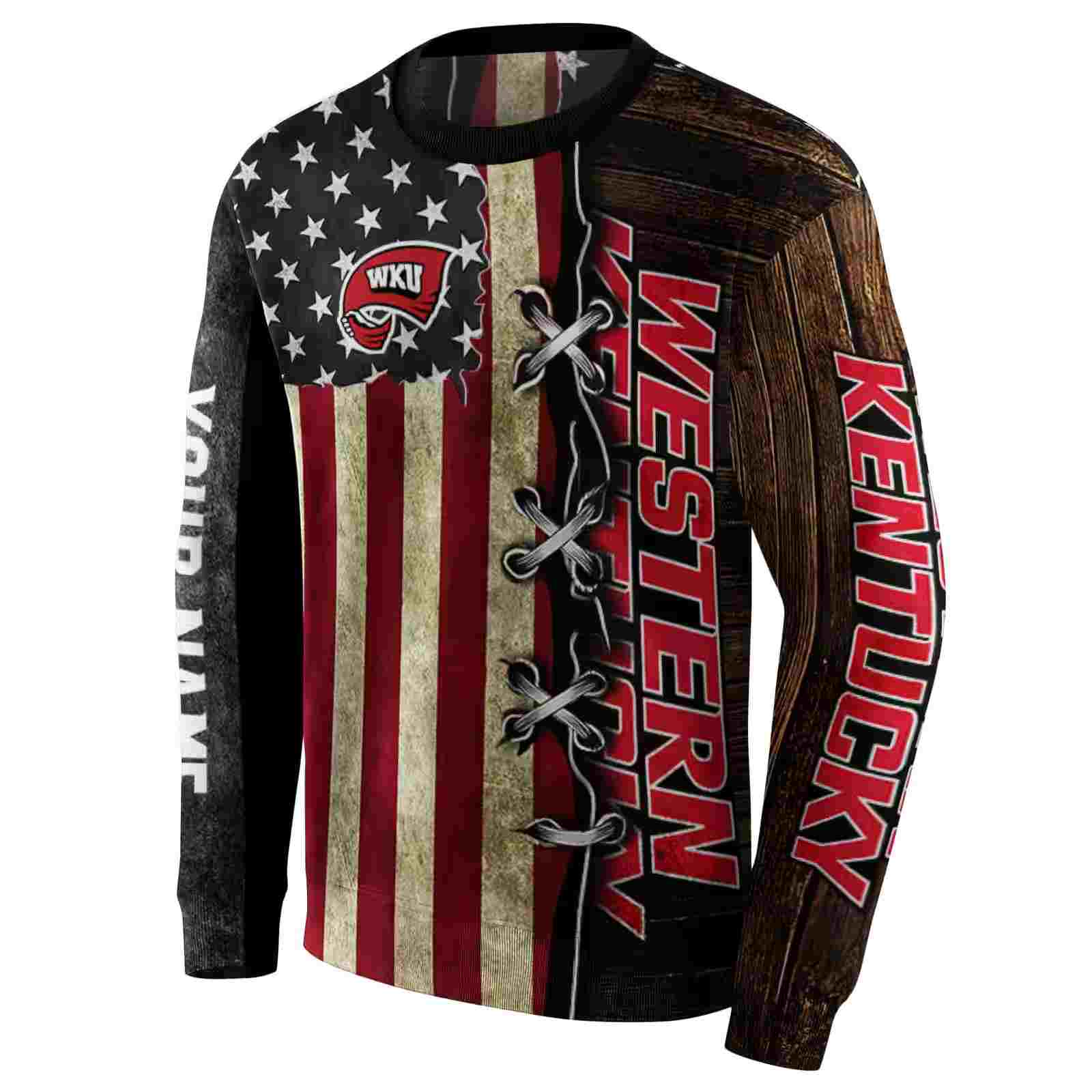 custom western kentucky hilltoppers american pride hoodie new arrival