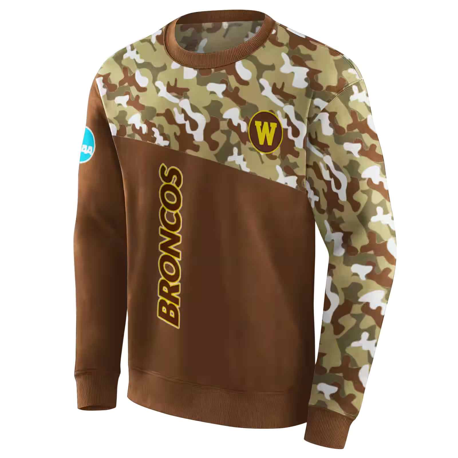 custom western michigan broncos camo pattern brown hoodie new arrival