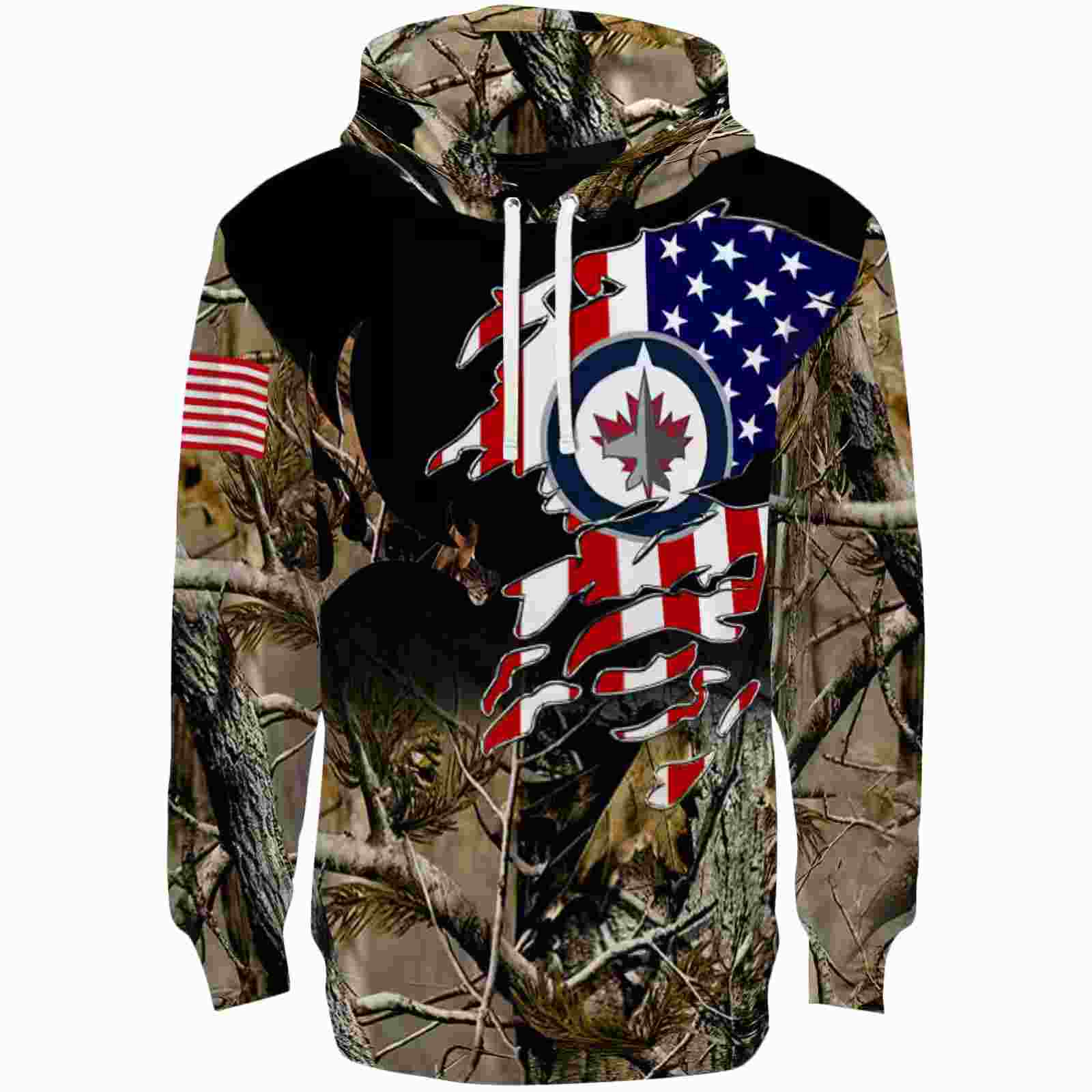 Custom Winnipeg Jets Tree Camo Hoodie