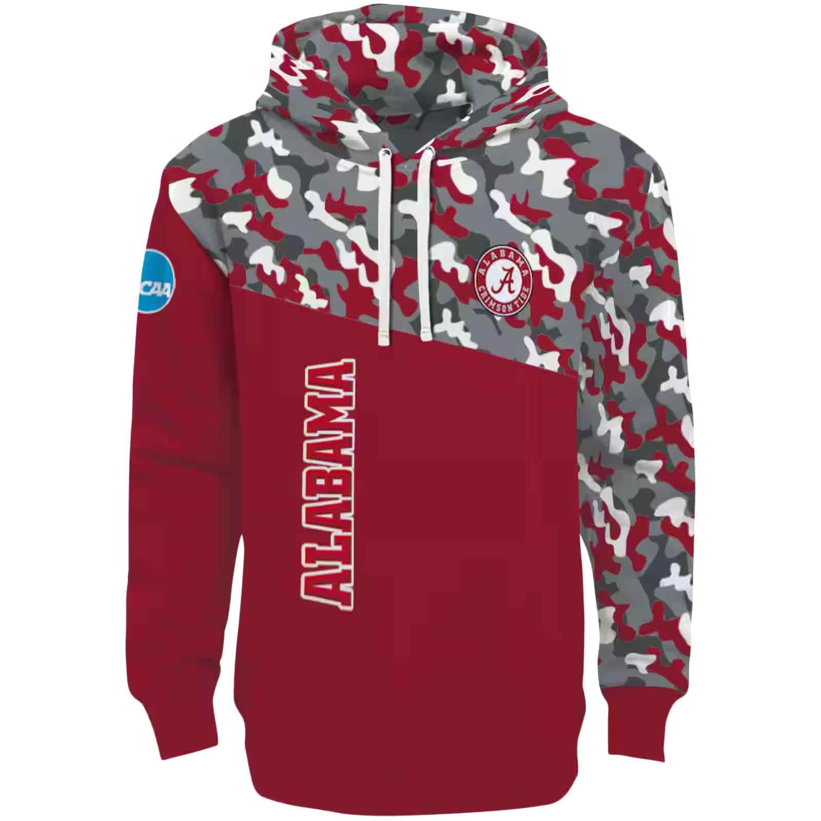 Customized Alabama Crimson Tide Camo Pattern Crimson Hoodie