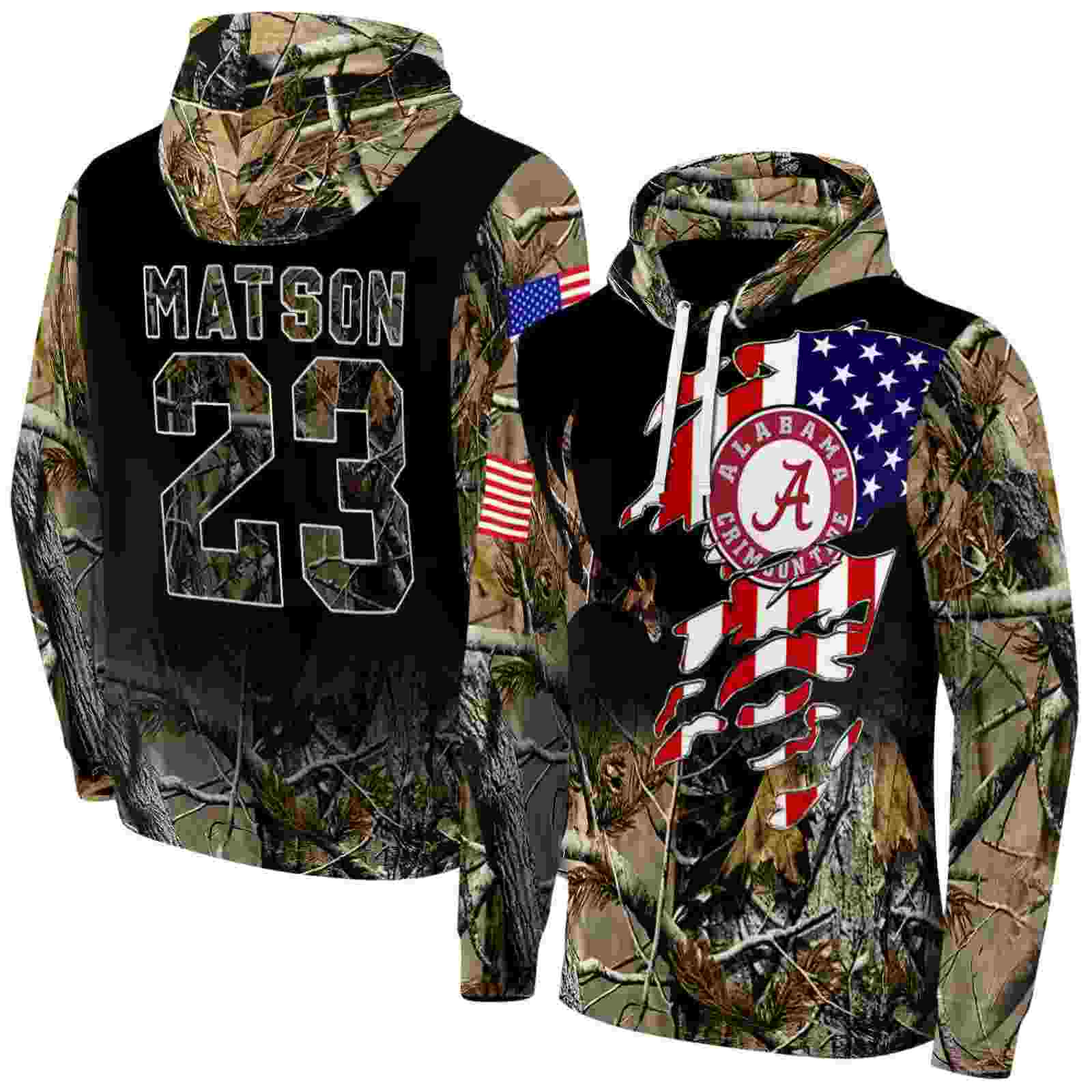 customized alabama crimson tide tree camo hoodie fashion forward