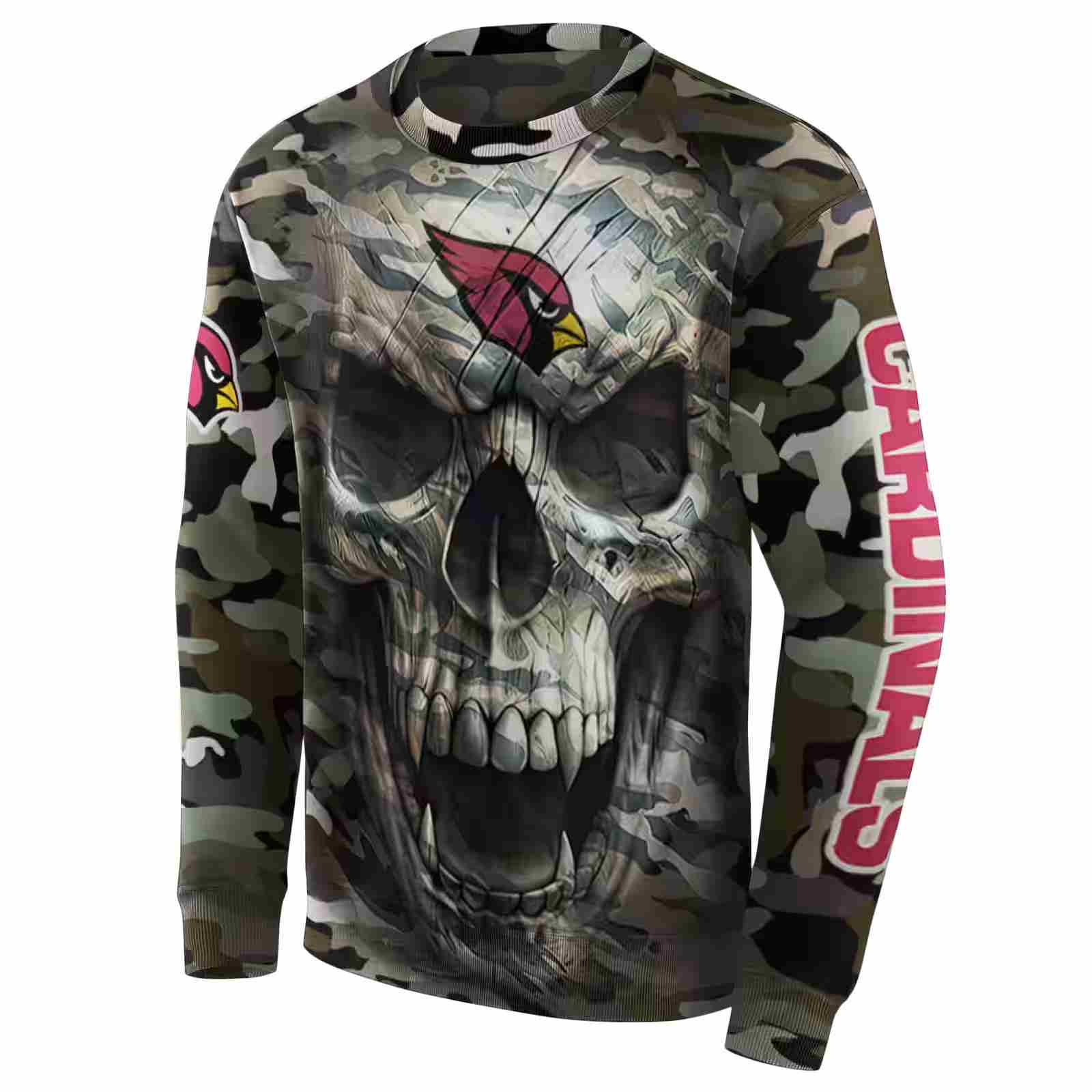 customized arizona cardinals camo skull hoodie new arrival