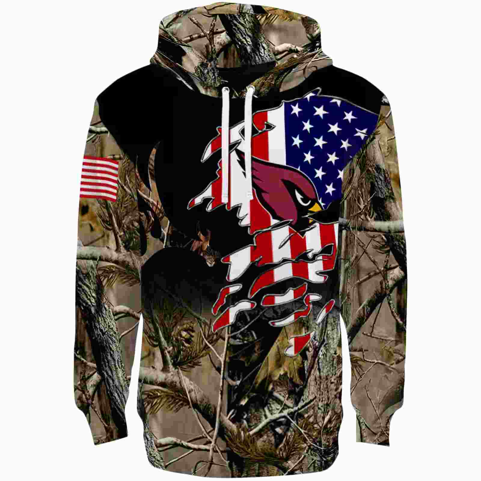 Customized Arizona Cardinals Tree Camo Hoodie