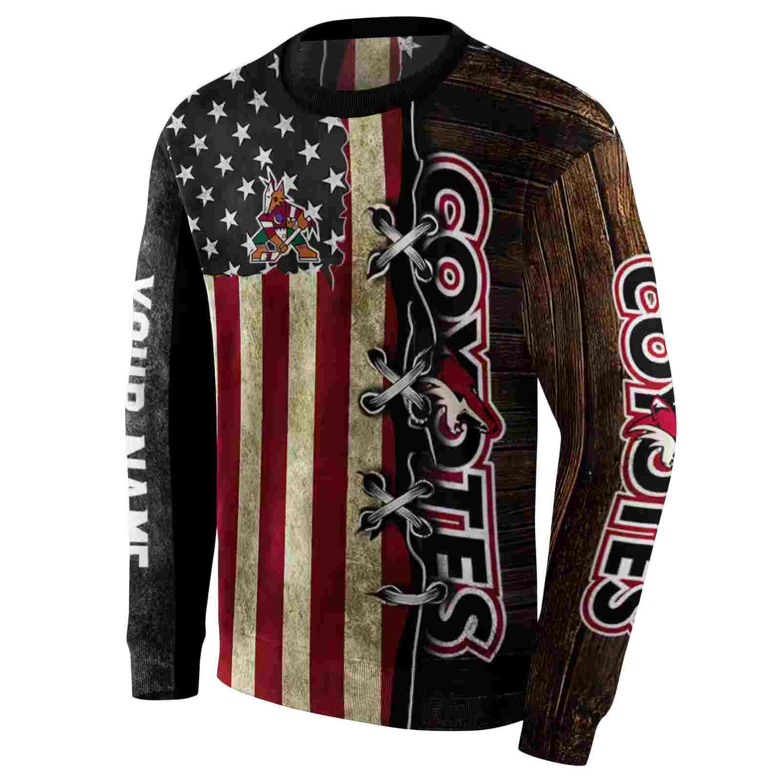 customized arizona coyotes american pride hoodie new arrival