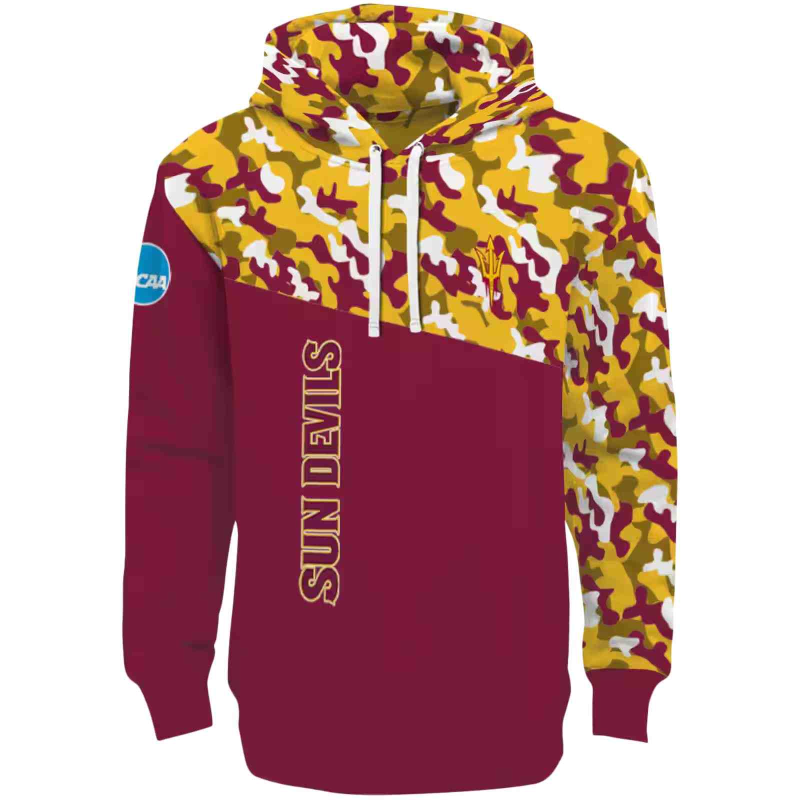 Customized Arizona State Sun Devils Camo Pattern Maroon Hoodie