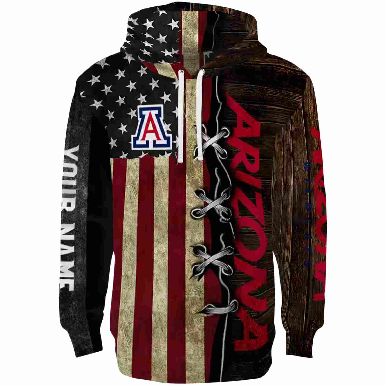 Customized Arizona Wildcats American Pride Hoodie