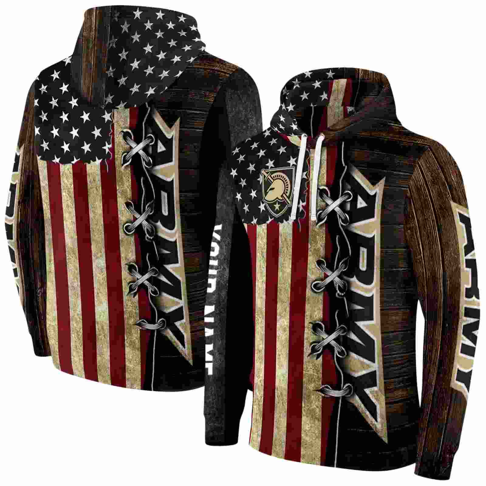 customized army black knights american pride hoodie fashion forward