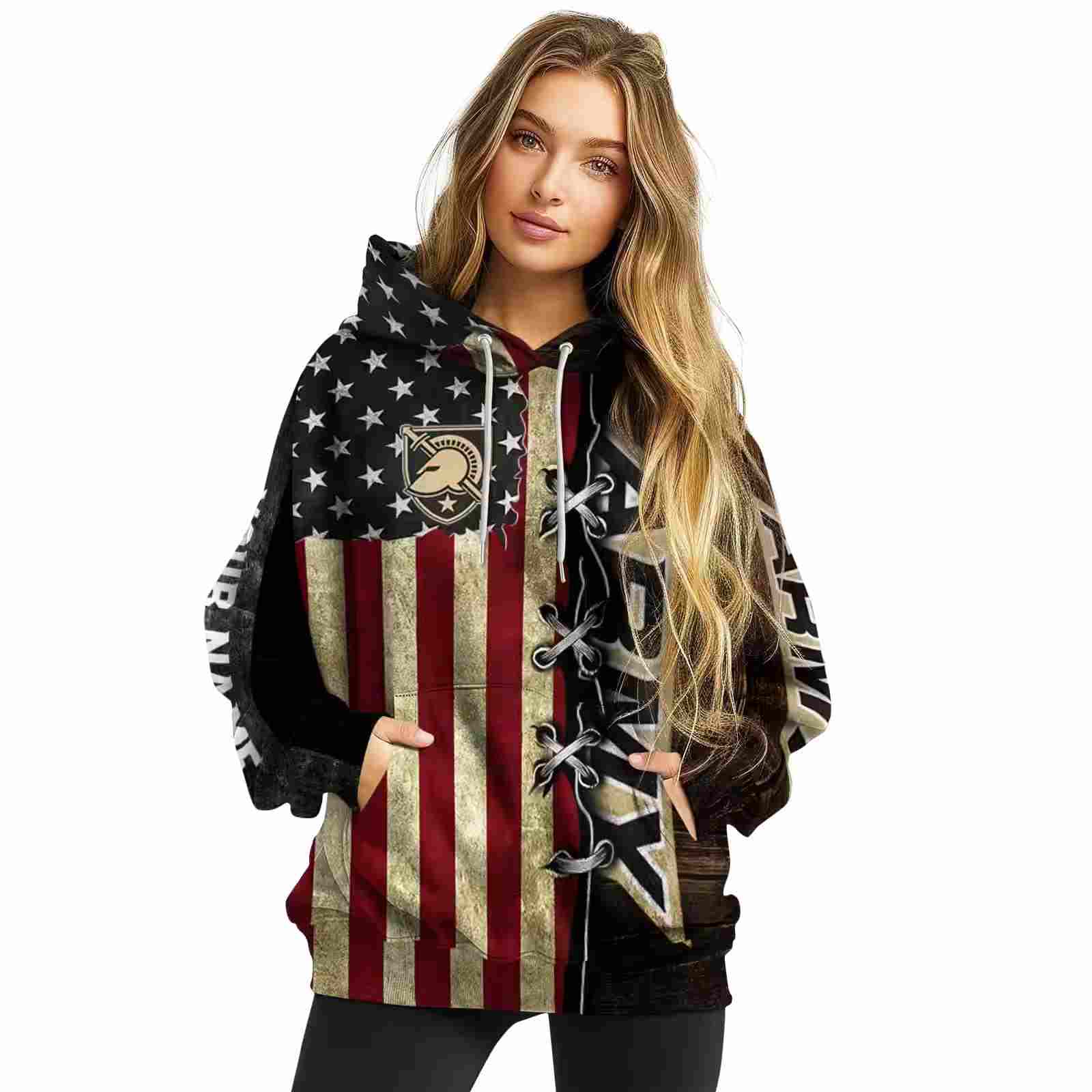 customized army black knights american pride hoodie high quality