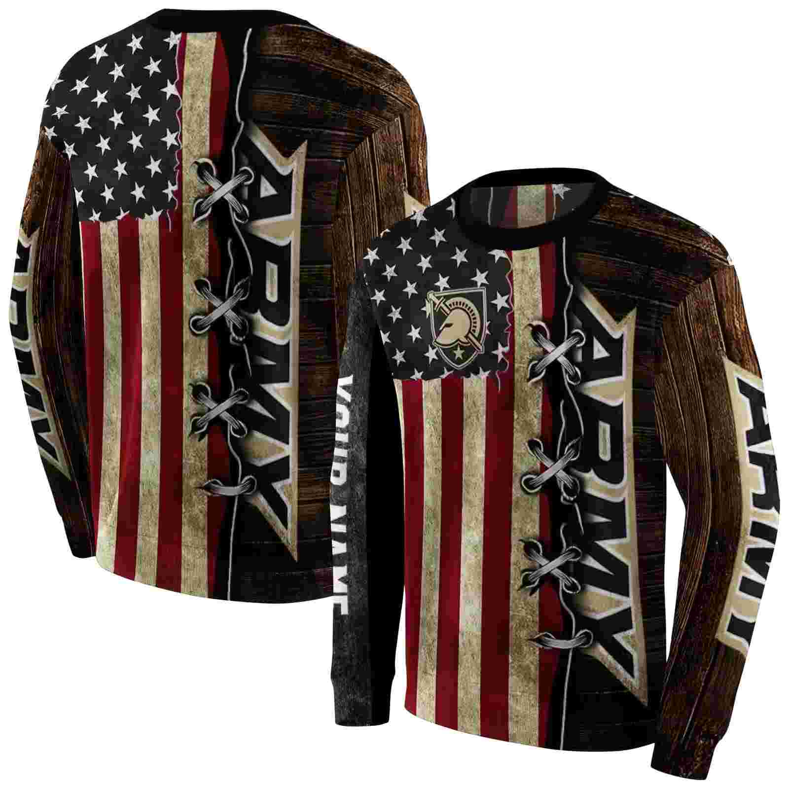 customized army black knights american pride hoodie premium grade