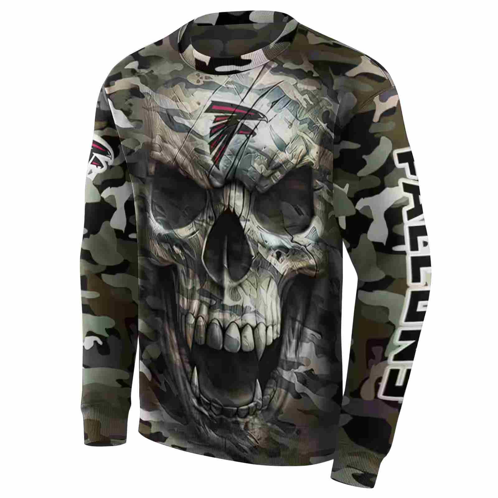 customized atlanta falcons camo skull hoodie new arrival