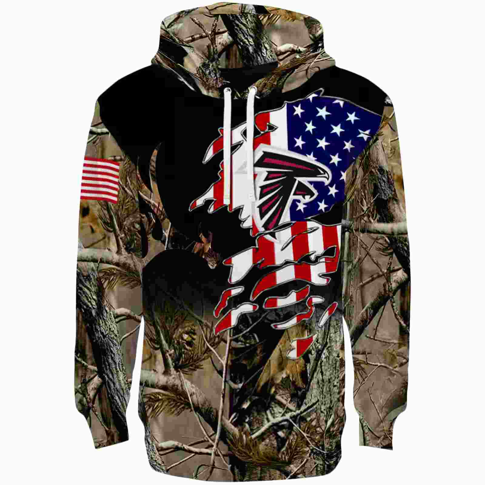 Customized Atlanta Falcons Tree Camo Hoodie