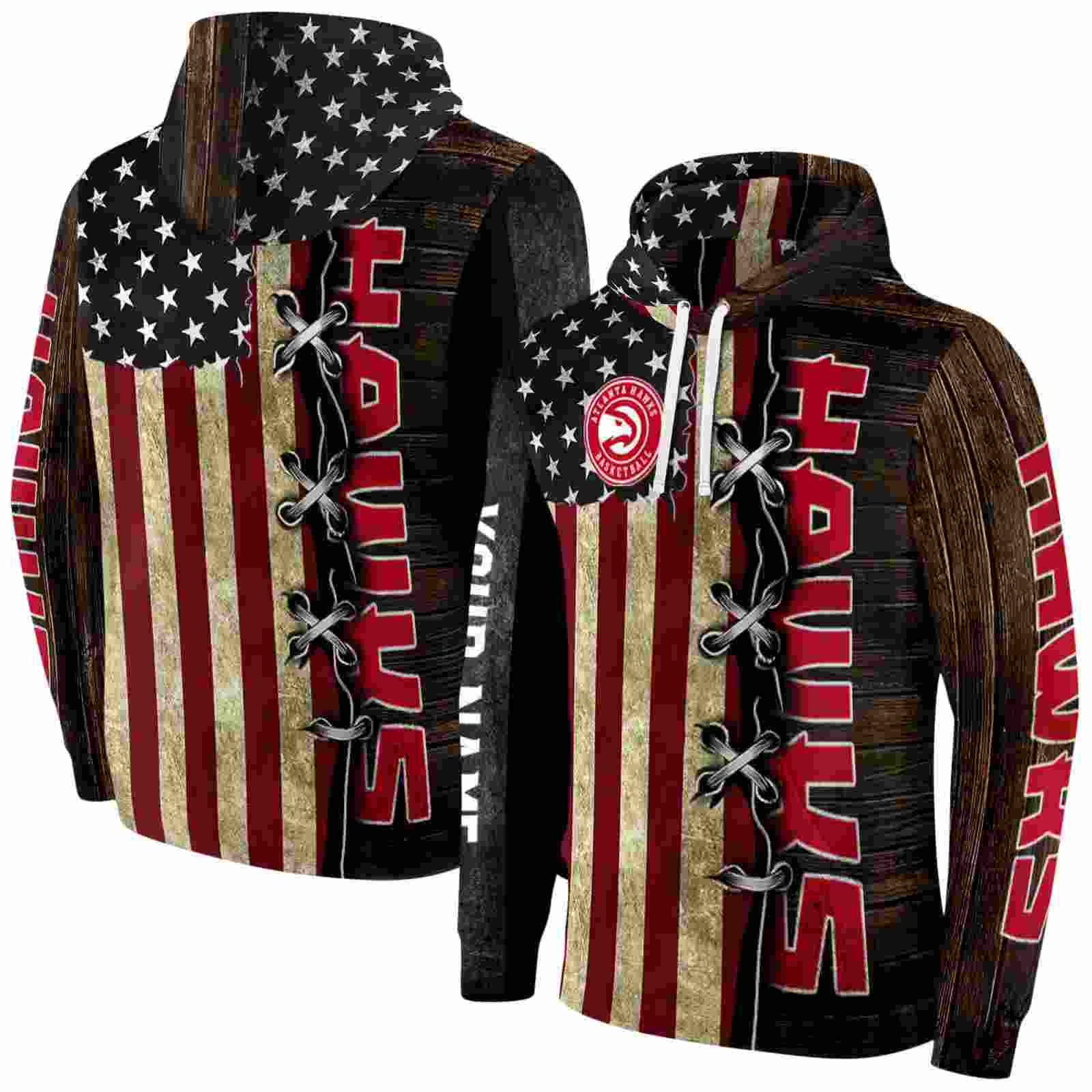 customized atlanta hawks american pride hoodie fashion forward