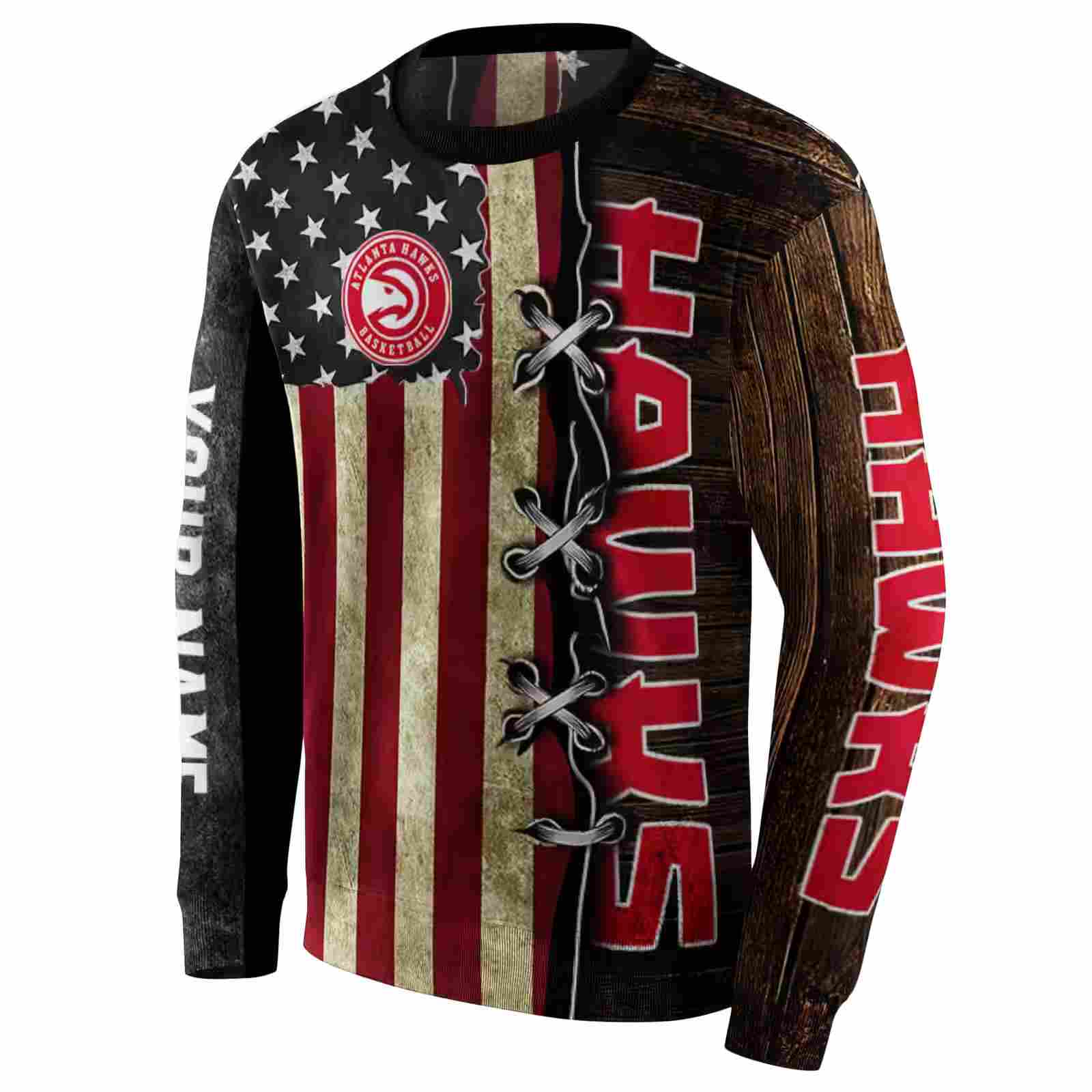 customized atlanta hawks american pride hoodie new arrival