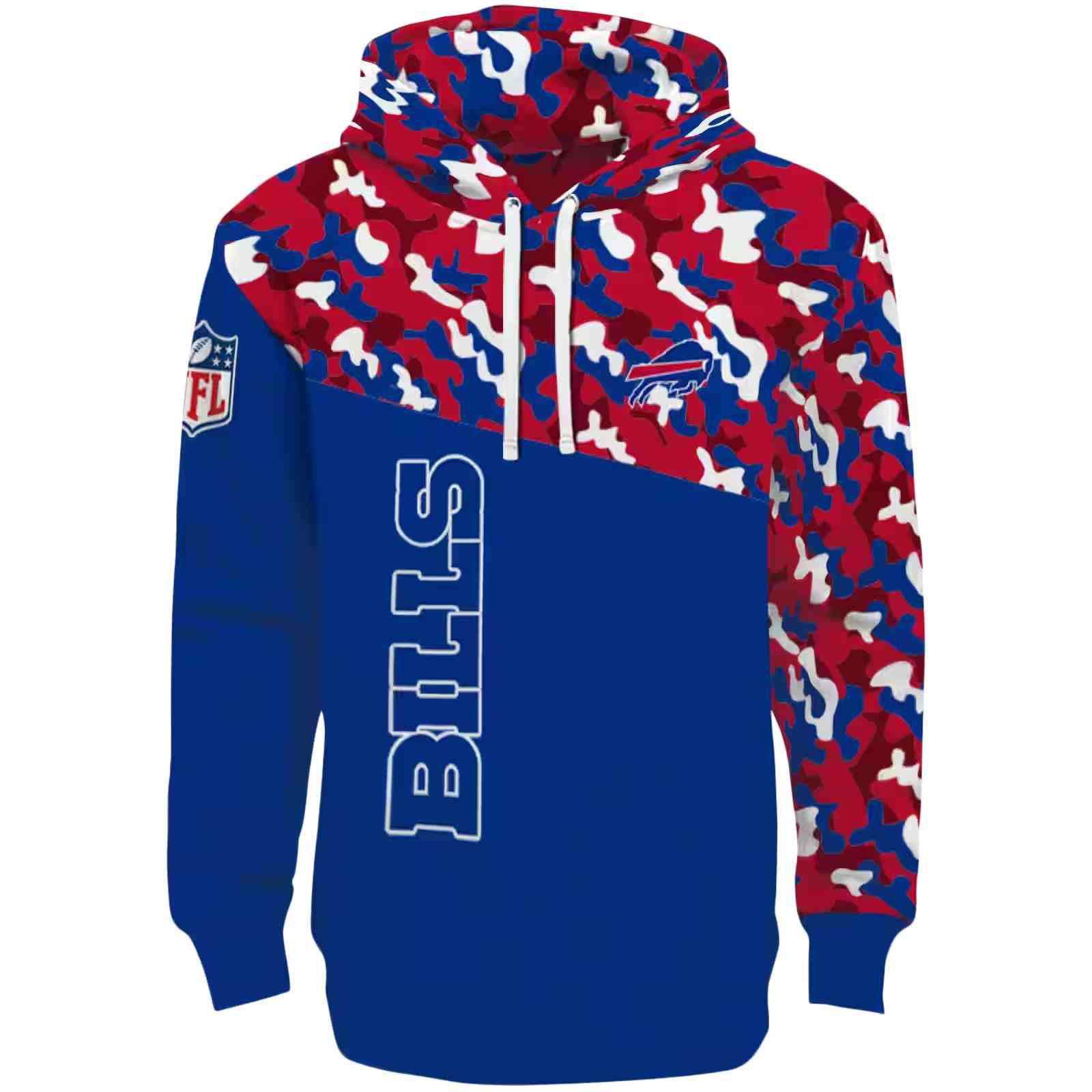 customized buffalo bills camo pattern blue hoodie best selling