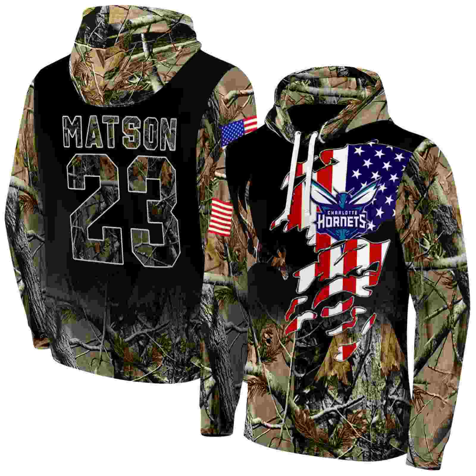 customized charlotte hornets tree camo hoodie fashion forward