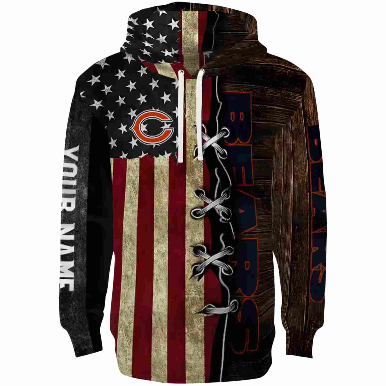 customized chicago bears american pride hoodie best selling