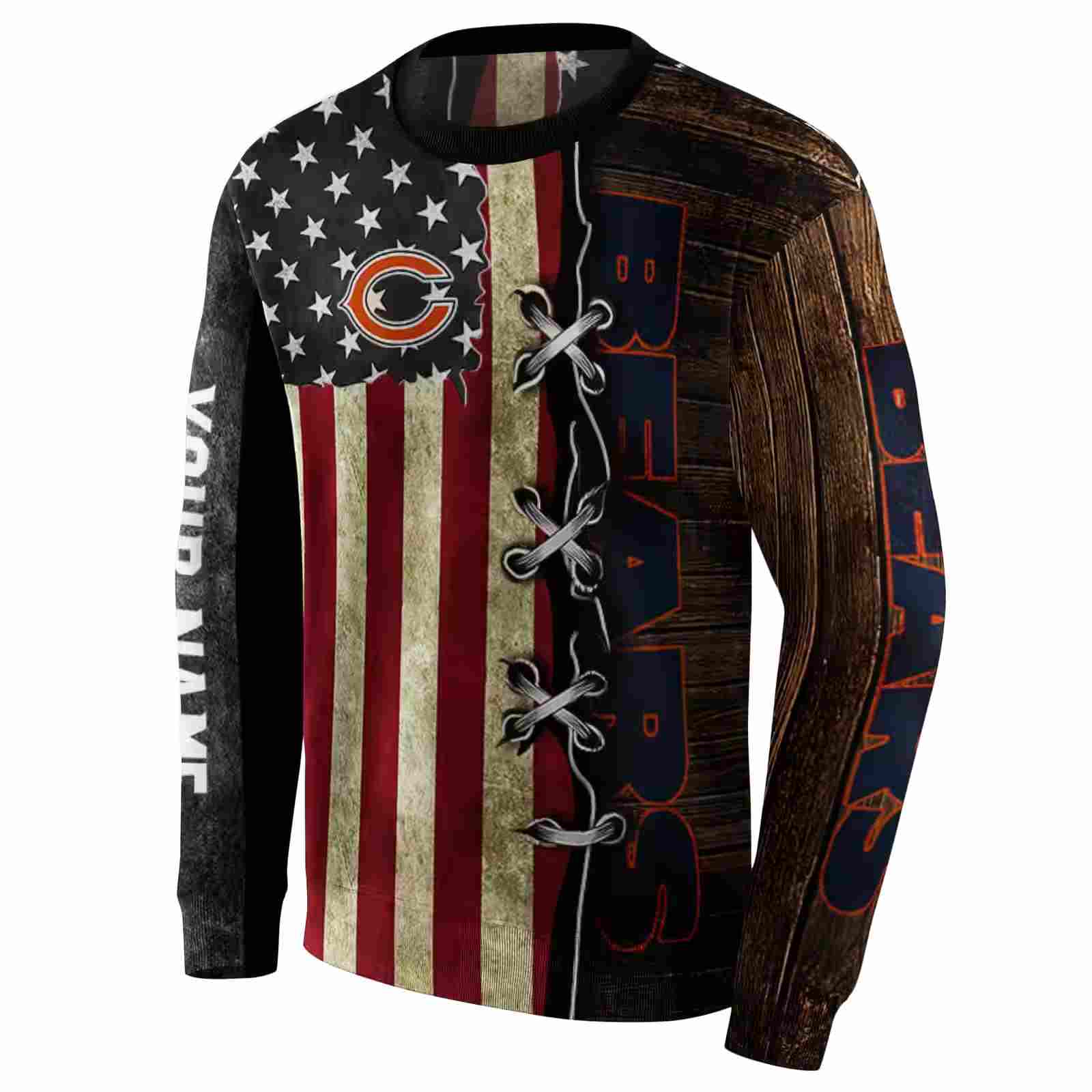 customized chicago bears american pride hoodie new arrival