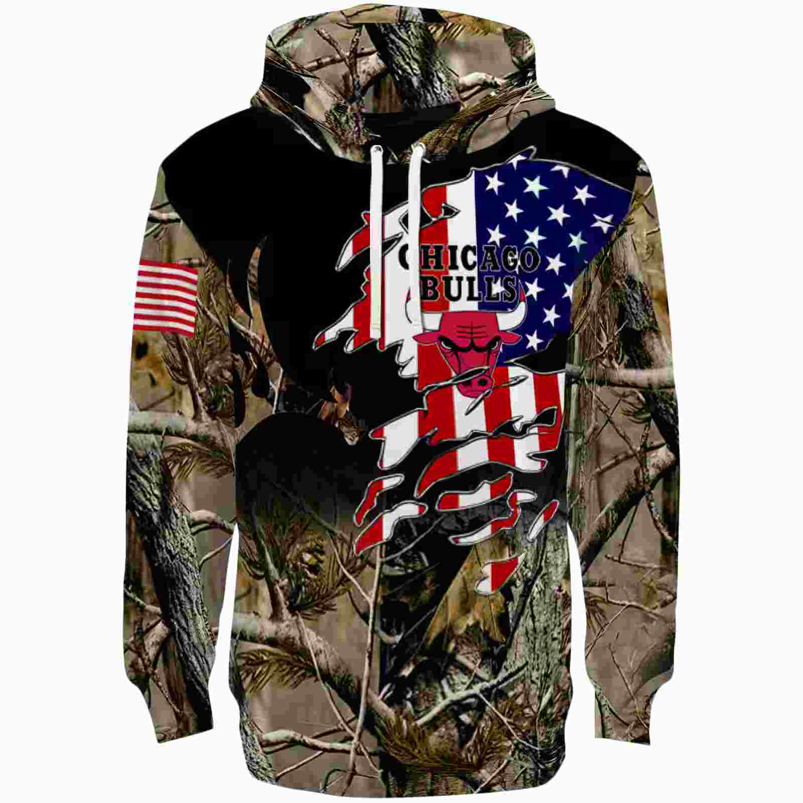 Customized Chicago Bulls Tree Camo Hoodie