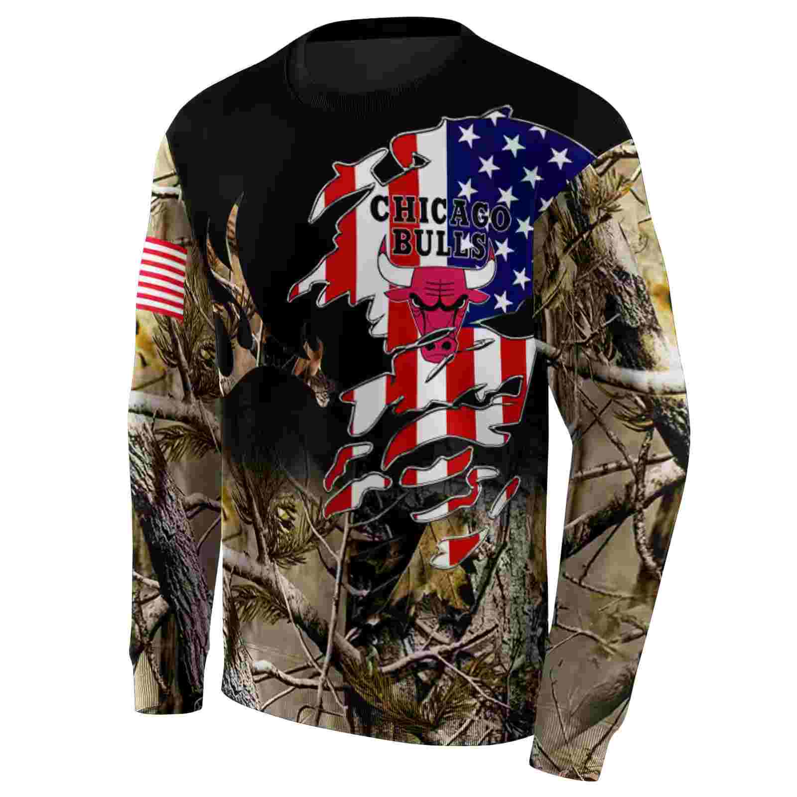 customized chicago bulls tree camo hoodie new arrival