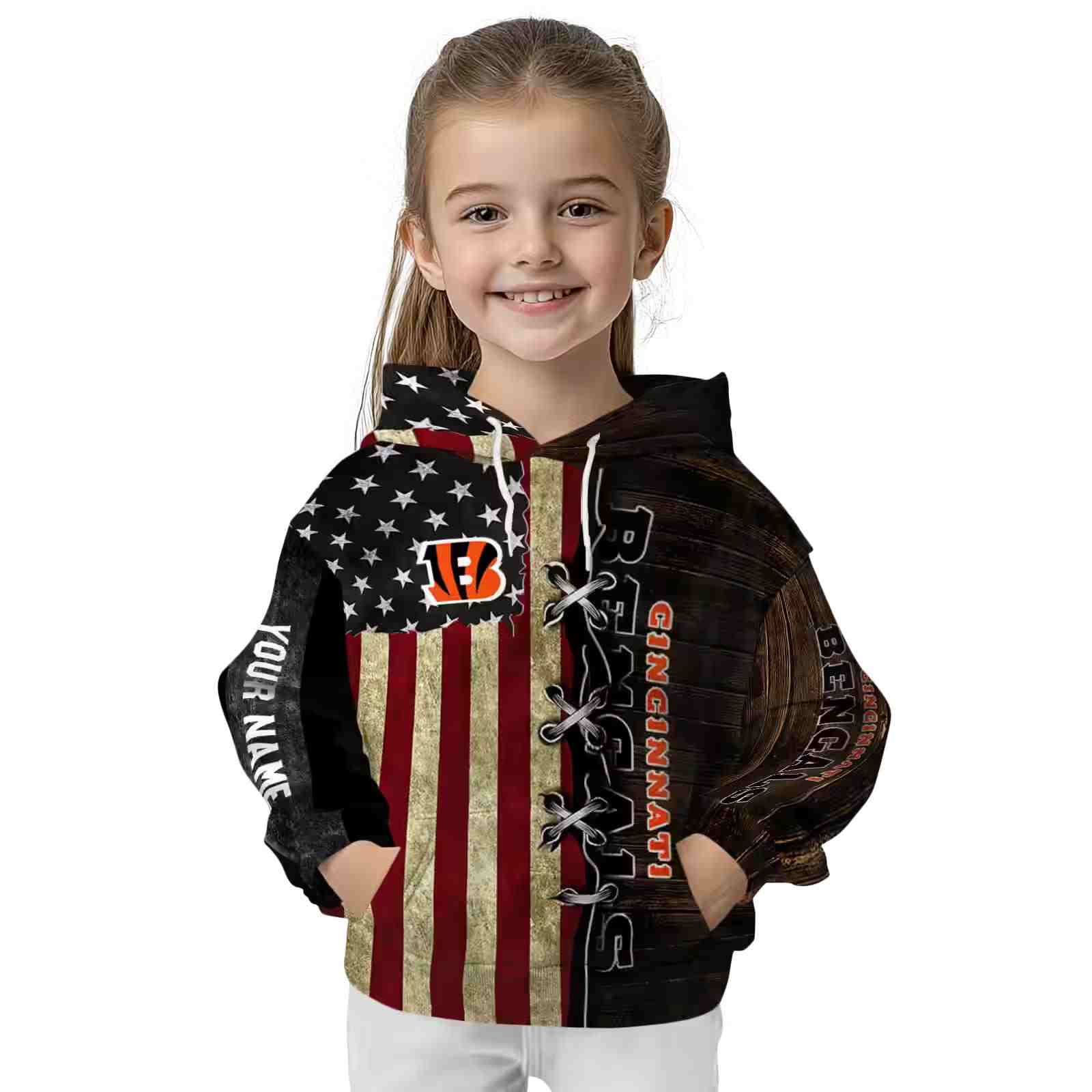 customized cincinnati bengals american pride hoodie top rated