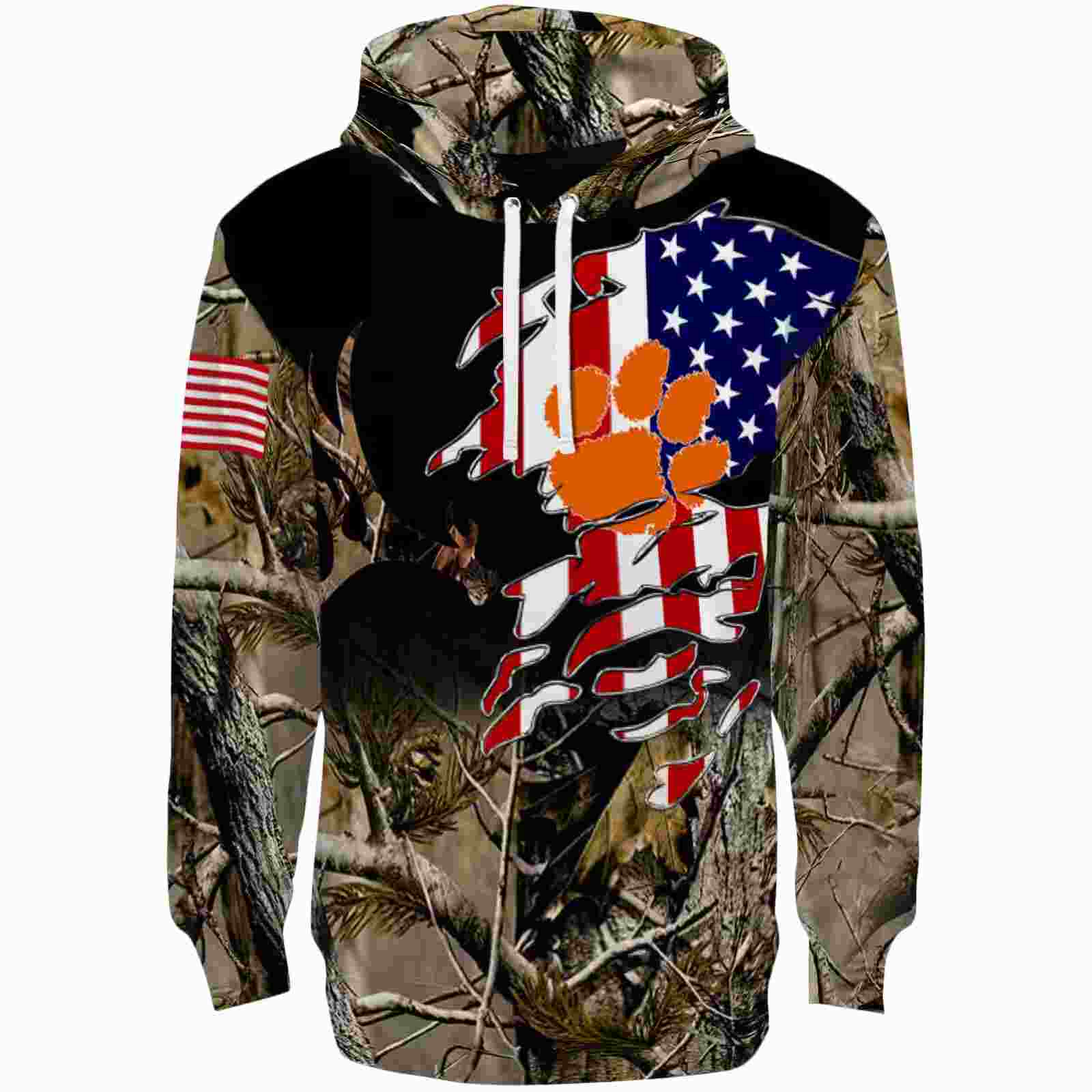Customized Clemson Tigers Tree Camo Hoodie