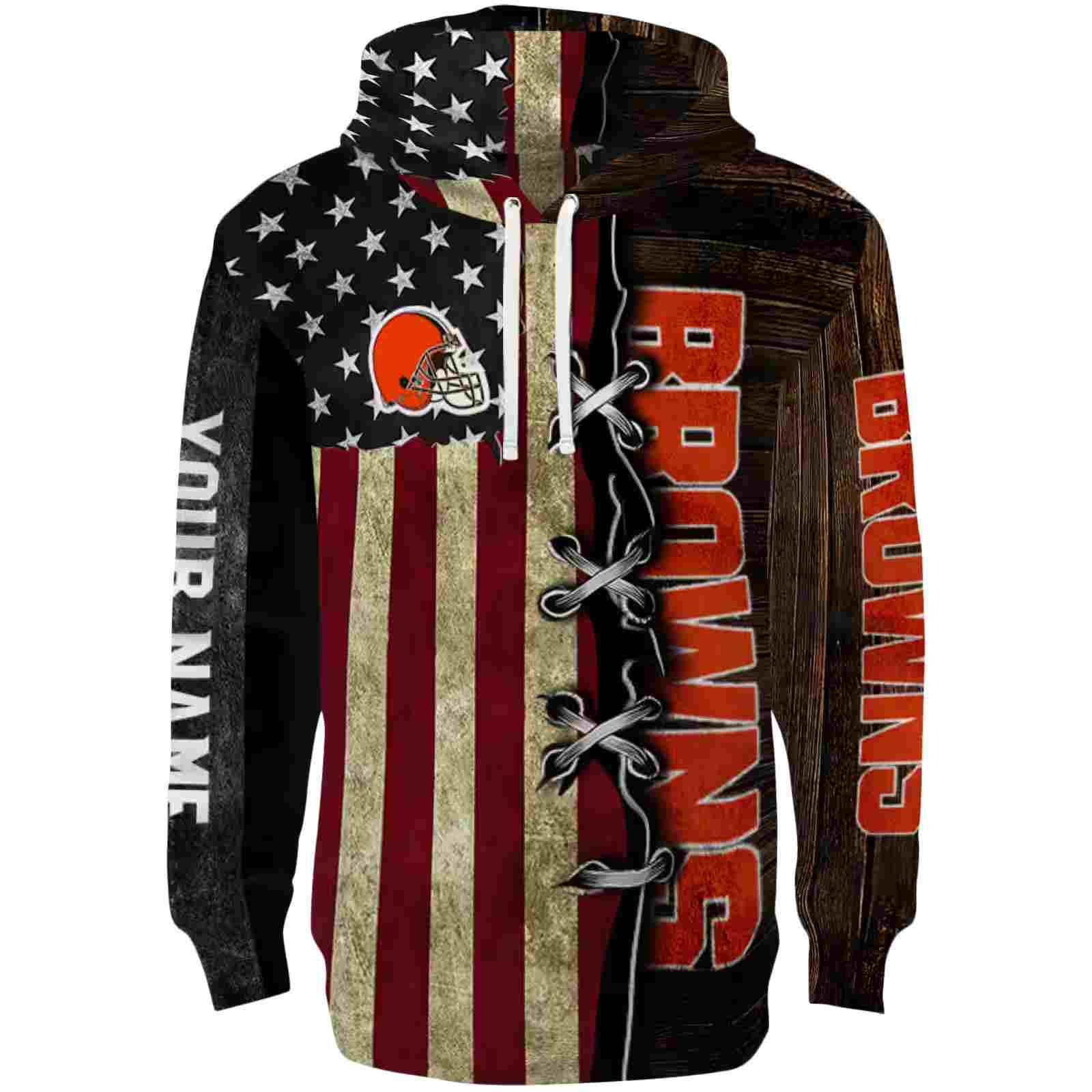 Customized Cleveland Browns American Pride Hoodie