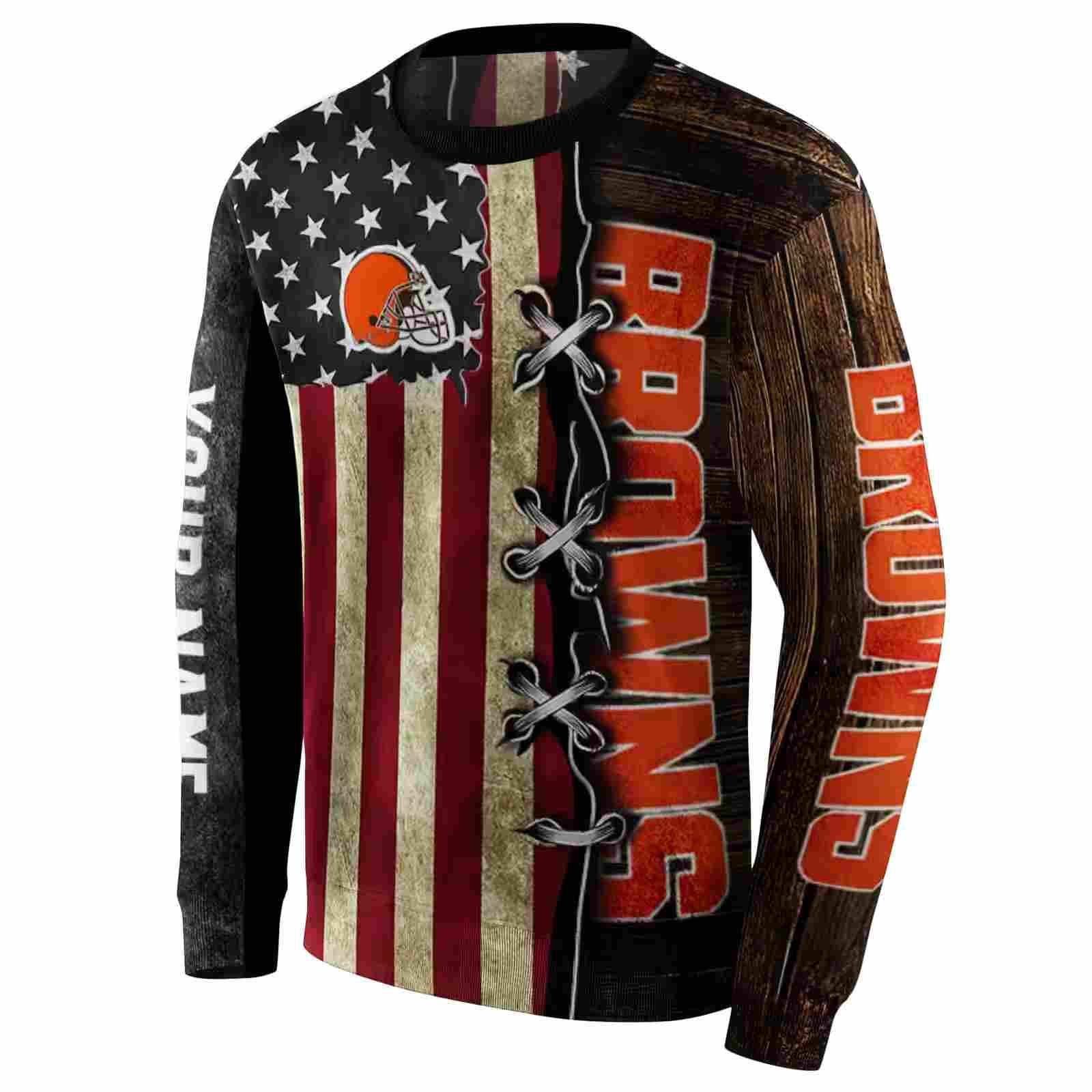 customized cleveland browns american pride hoodie new arrival