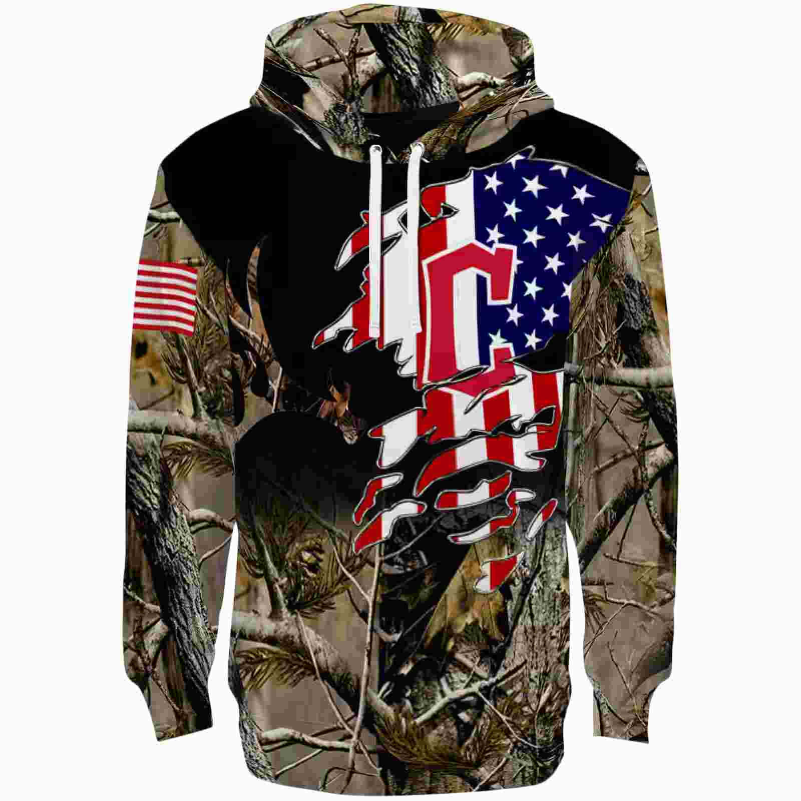 Customized Cleveland Guardians Tree Camo Hoodie