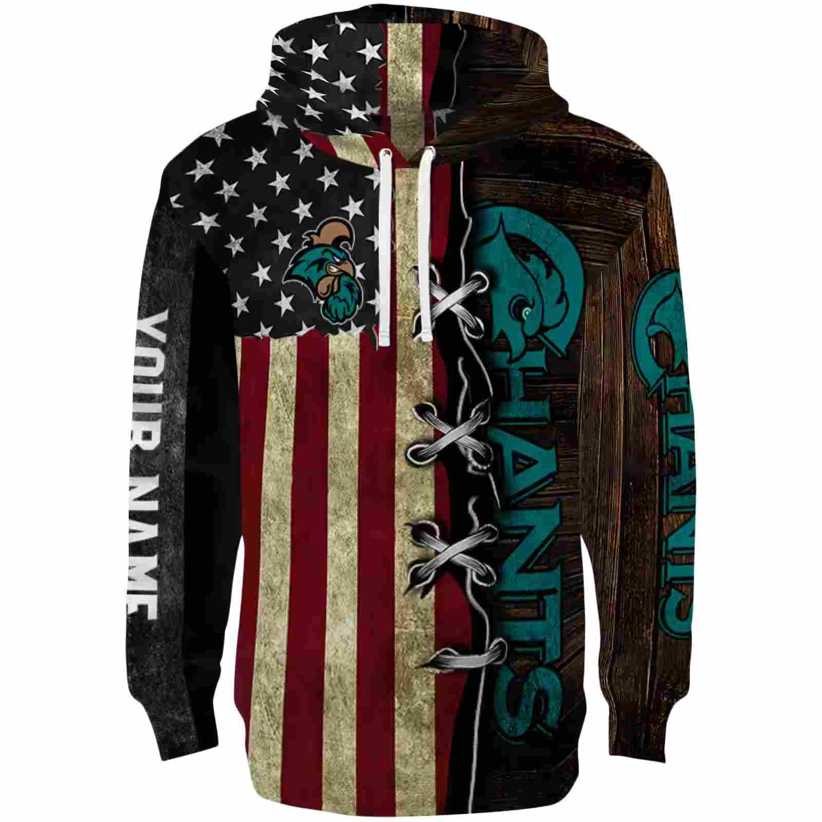 customized coastal carolina chanticleers american pride hoodie best selling