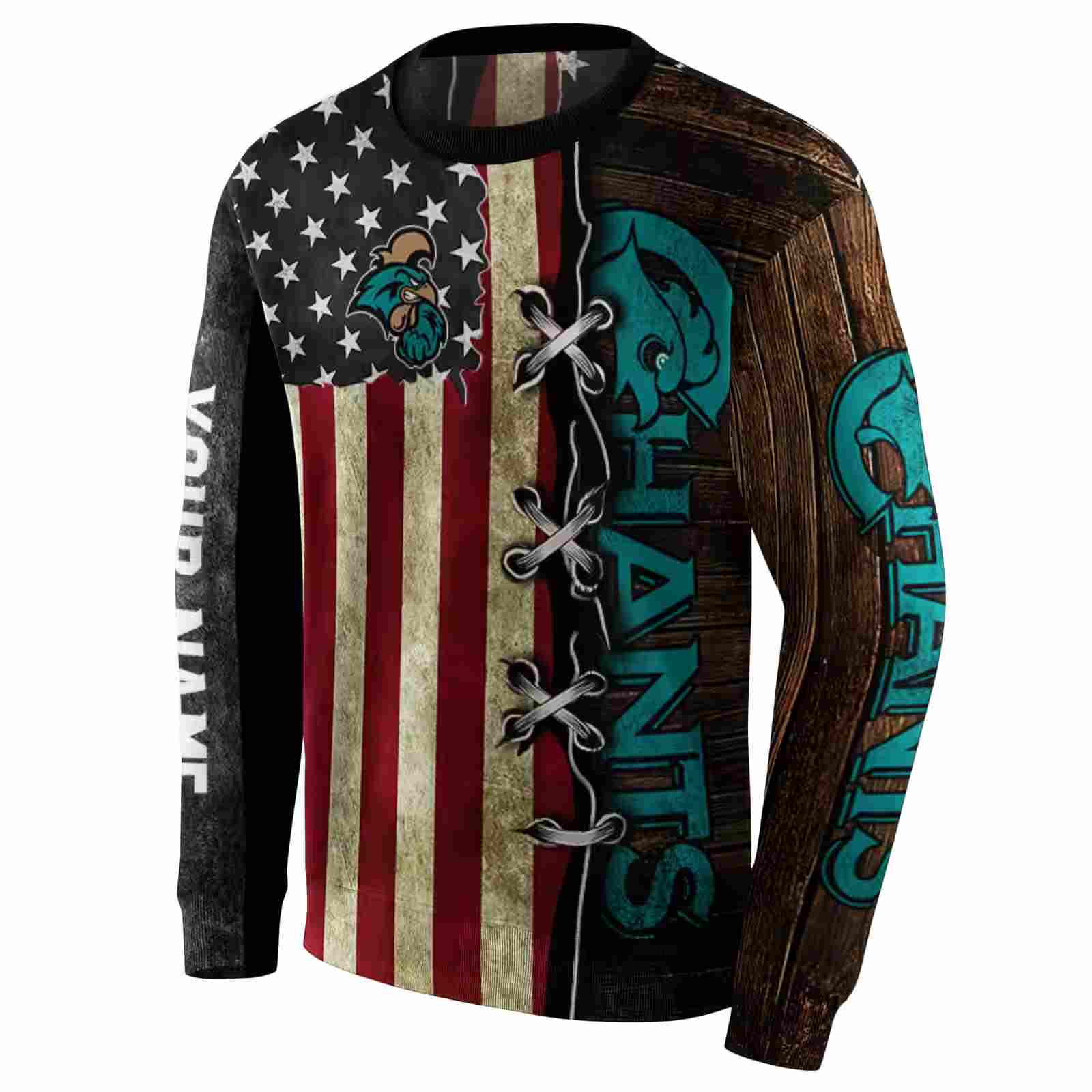 customized coastal carolina chanticleers american pride hoodie new arrival