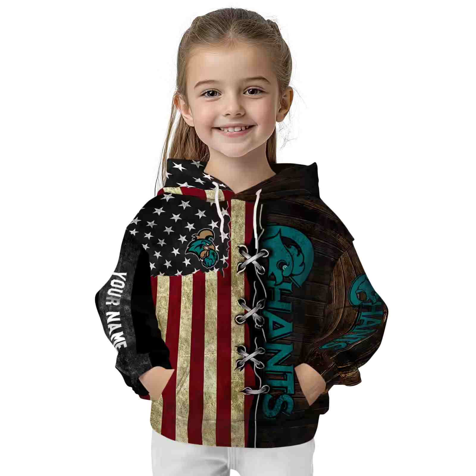 customized coastal carolina chanticleers american pride hoodie top rated