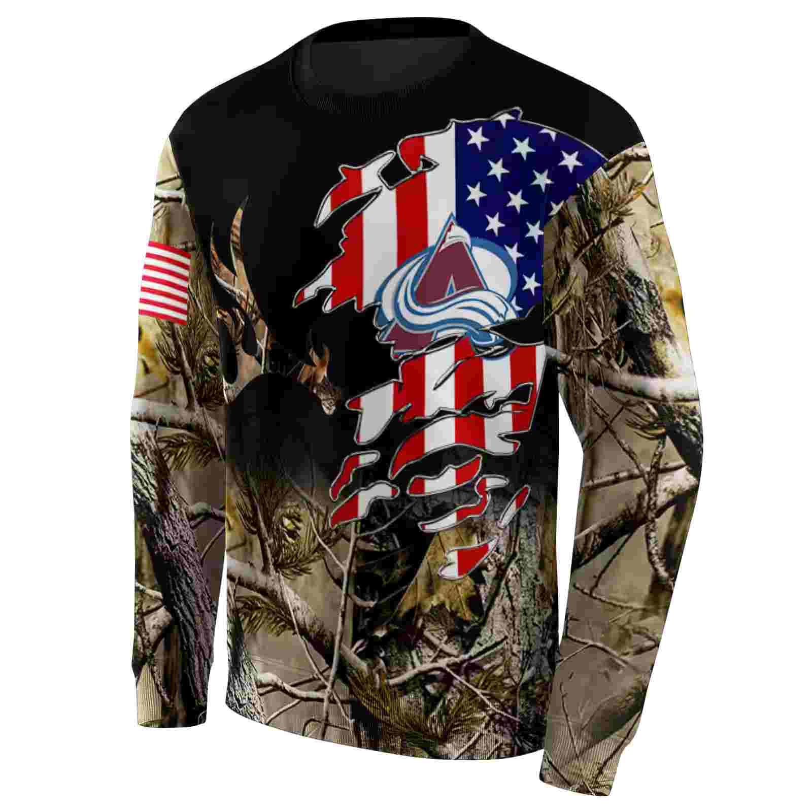 customized colorado avalanche tree camo hoodie new arrival