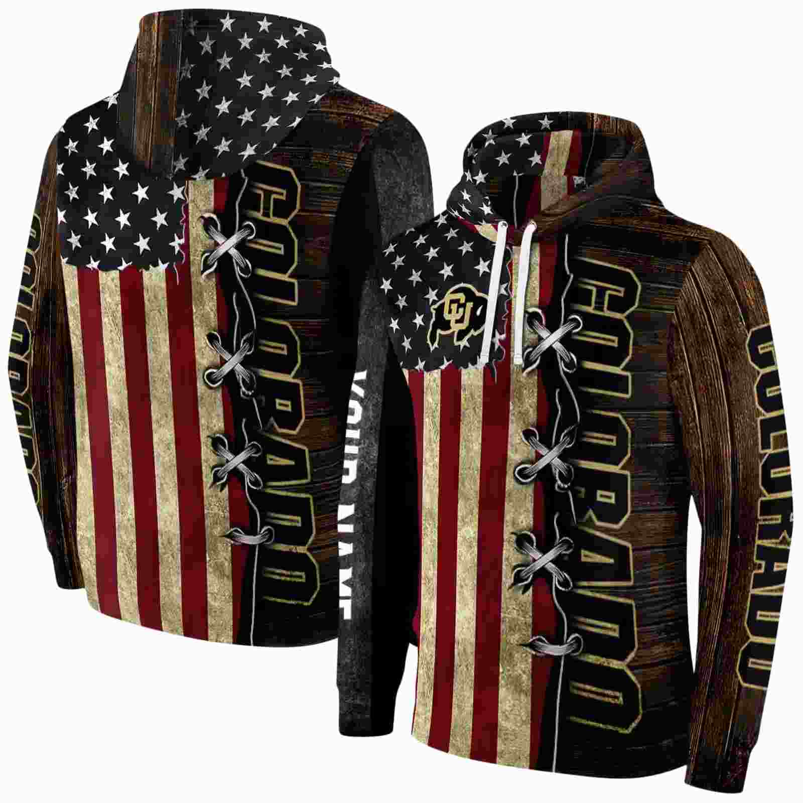 customized colorado buffaloes american pride hoodie fashion forward