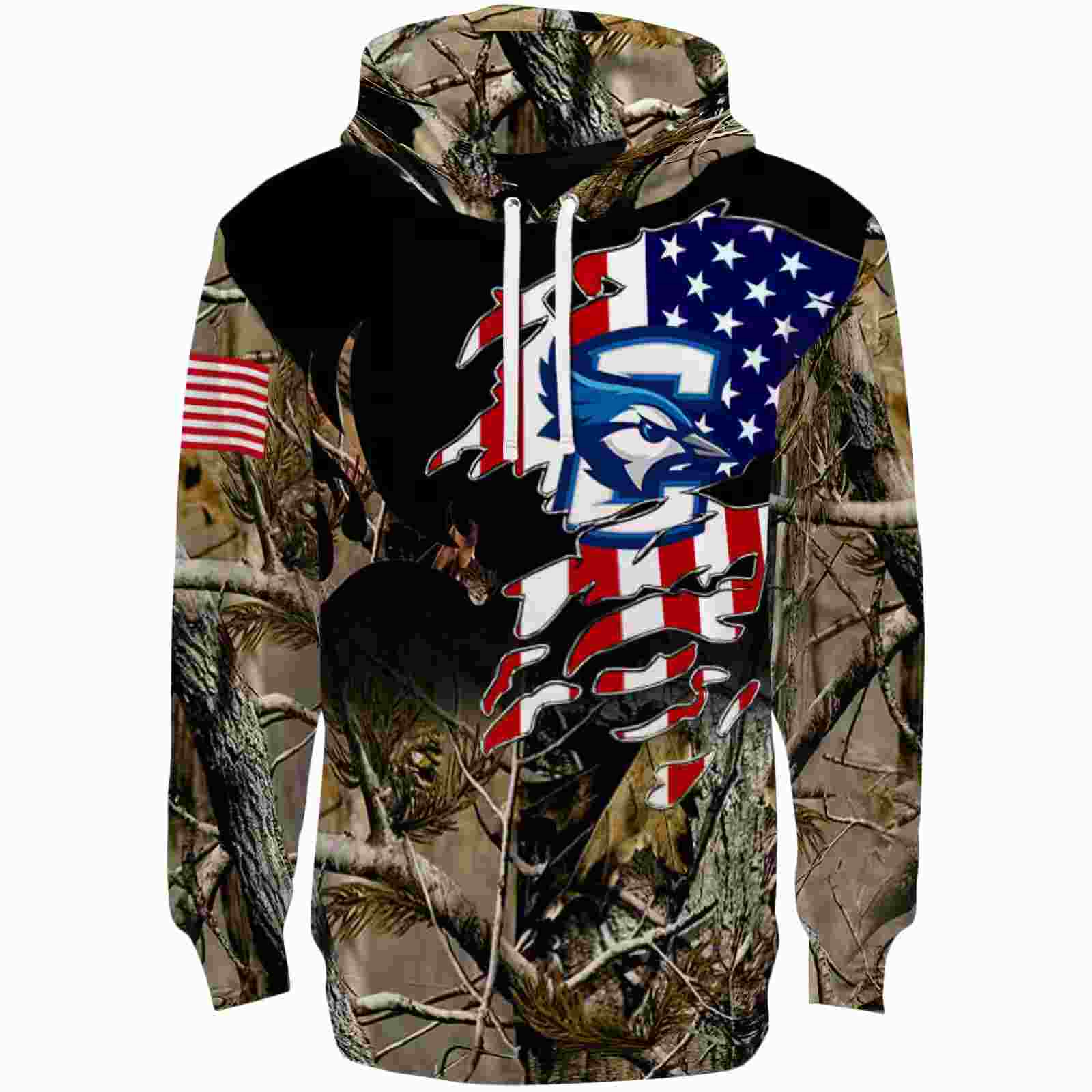 Customized Creighton Bluejays Tree Camo Hoodie