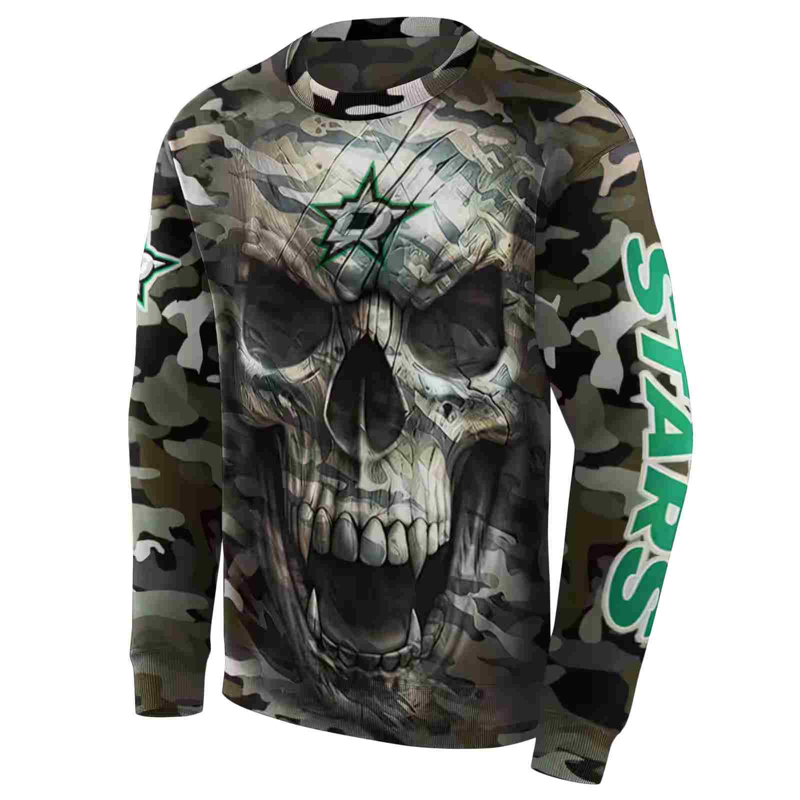 customized dallas stars camo skull hoodie new arrival