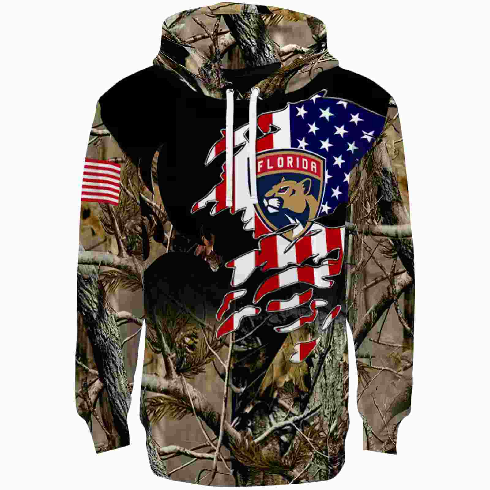 Customized Florida Panthers Tree Camo Hoodie