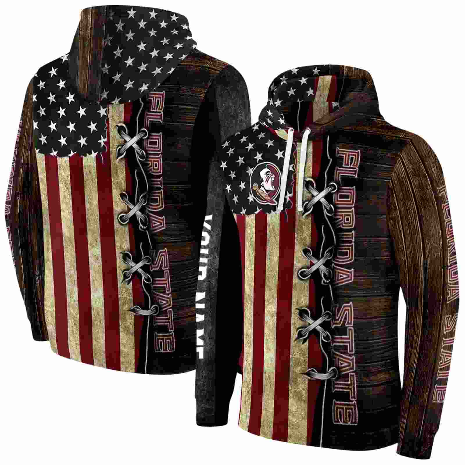 customized florida state seminoles american pride hoodie fashion forward