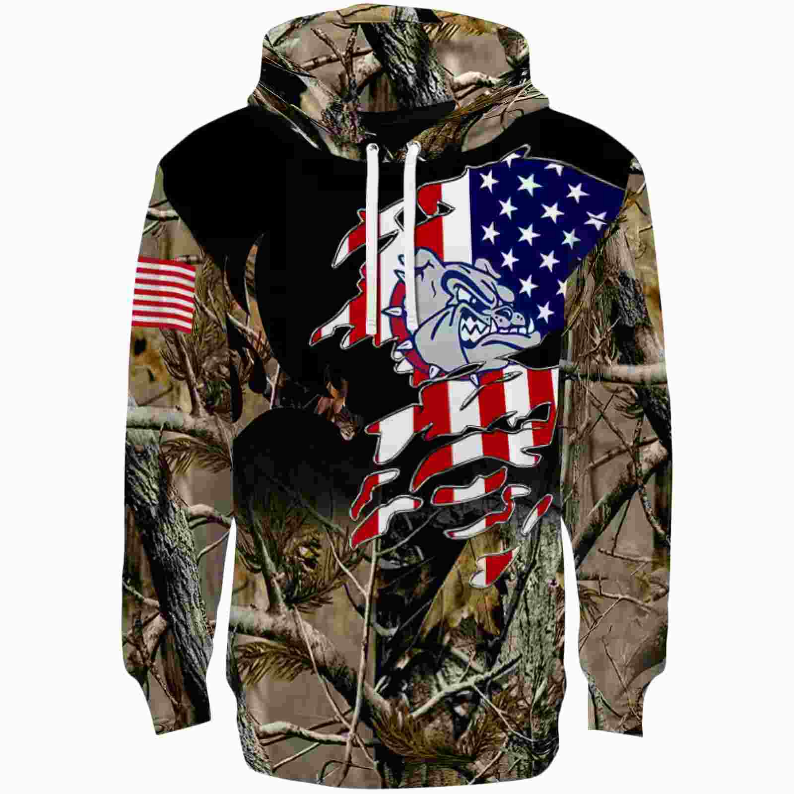 Customized Gonzaga Bulldogs Tree Camo Hoodie