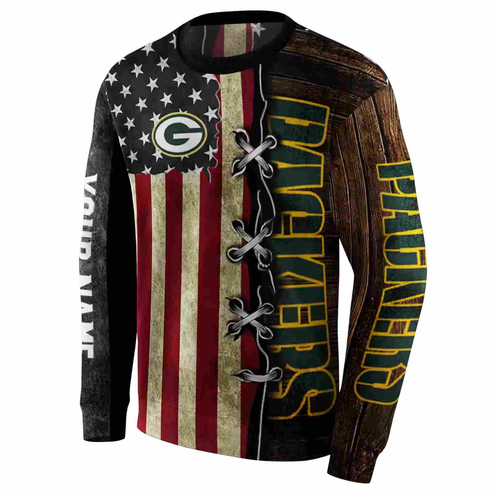 customized green bay packers american pride hoodie new arrival