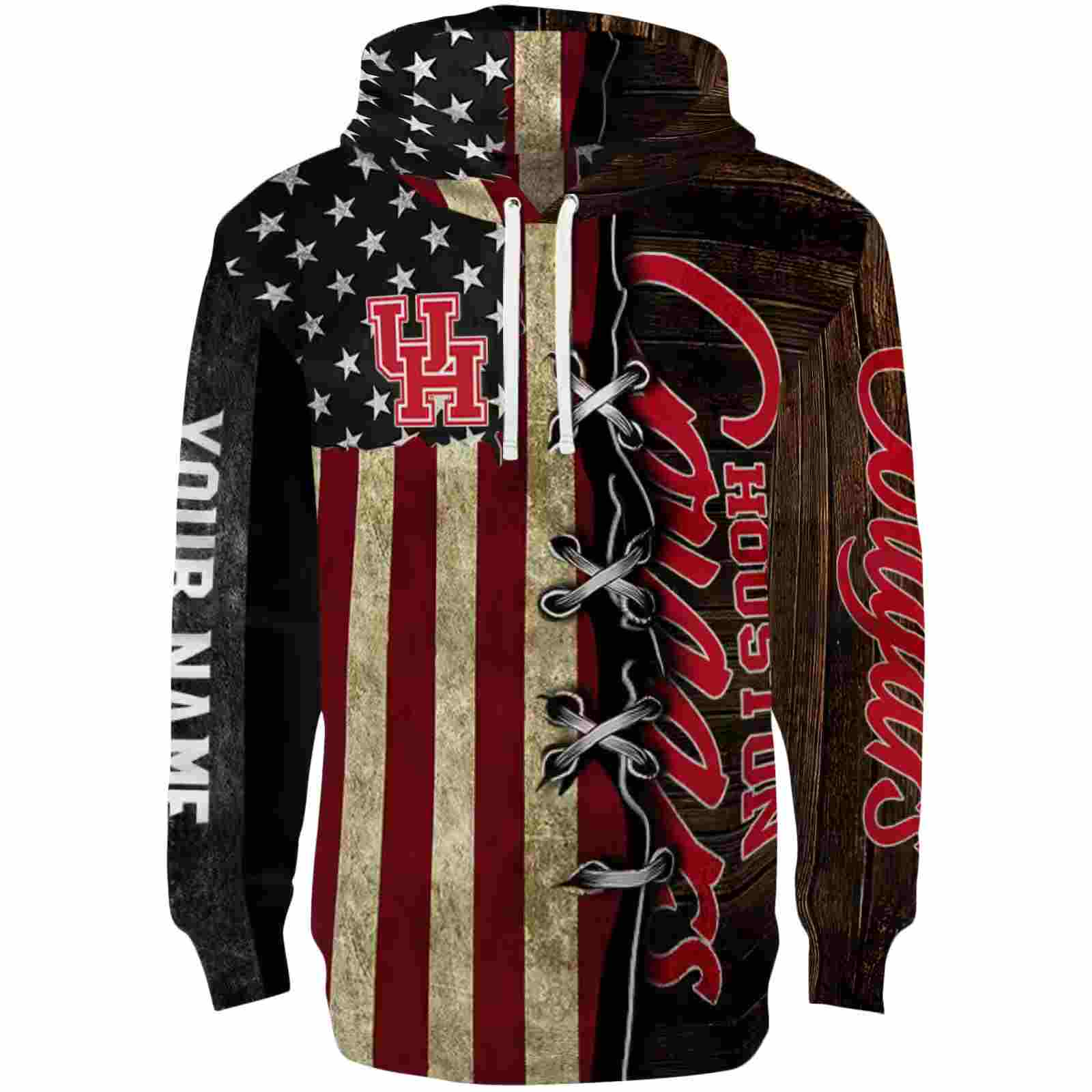 Customized Houston Cougars American Pride Hoodie