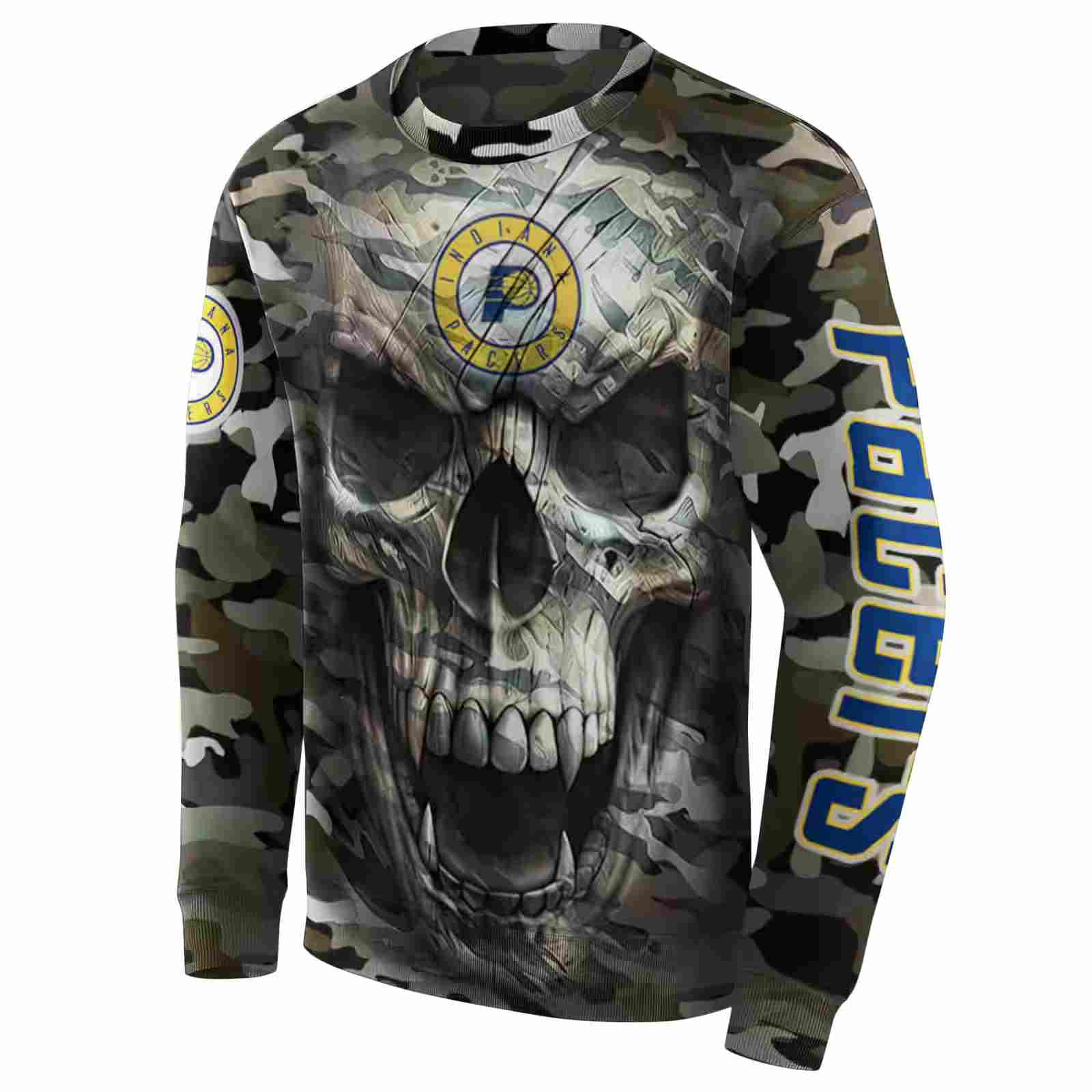 customized indiana pacers camo skull hoodie new arrival