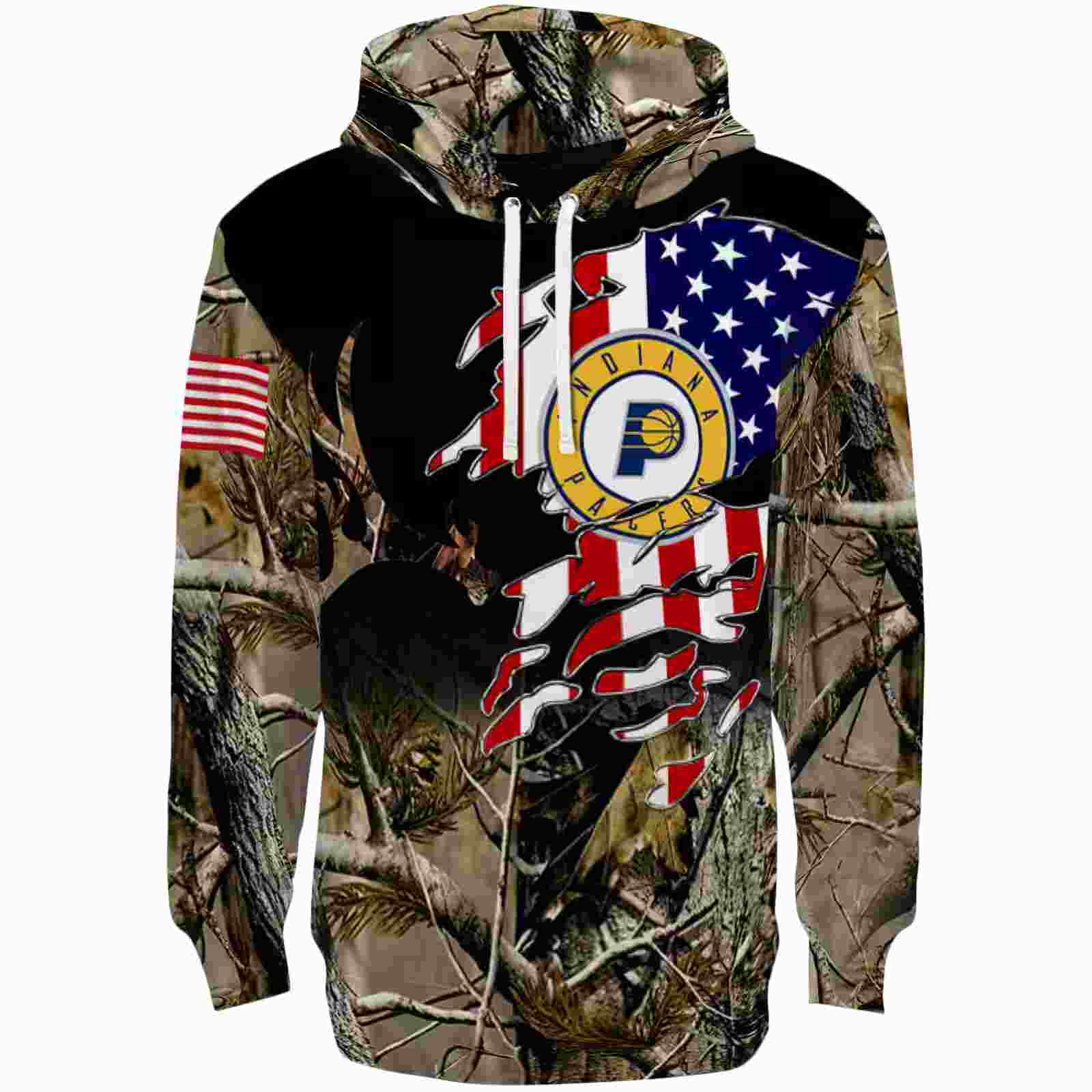 Customized Indiana Pacers Tree Camo Hoodie