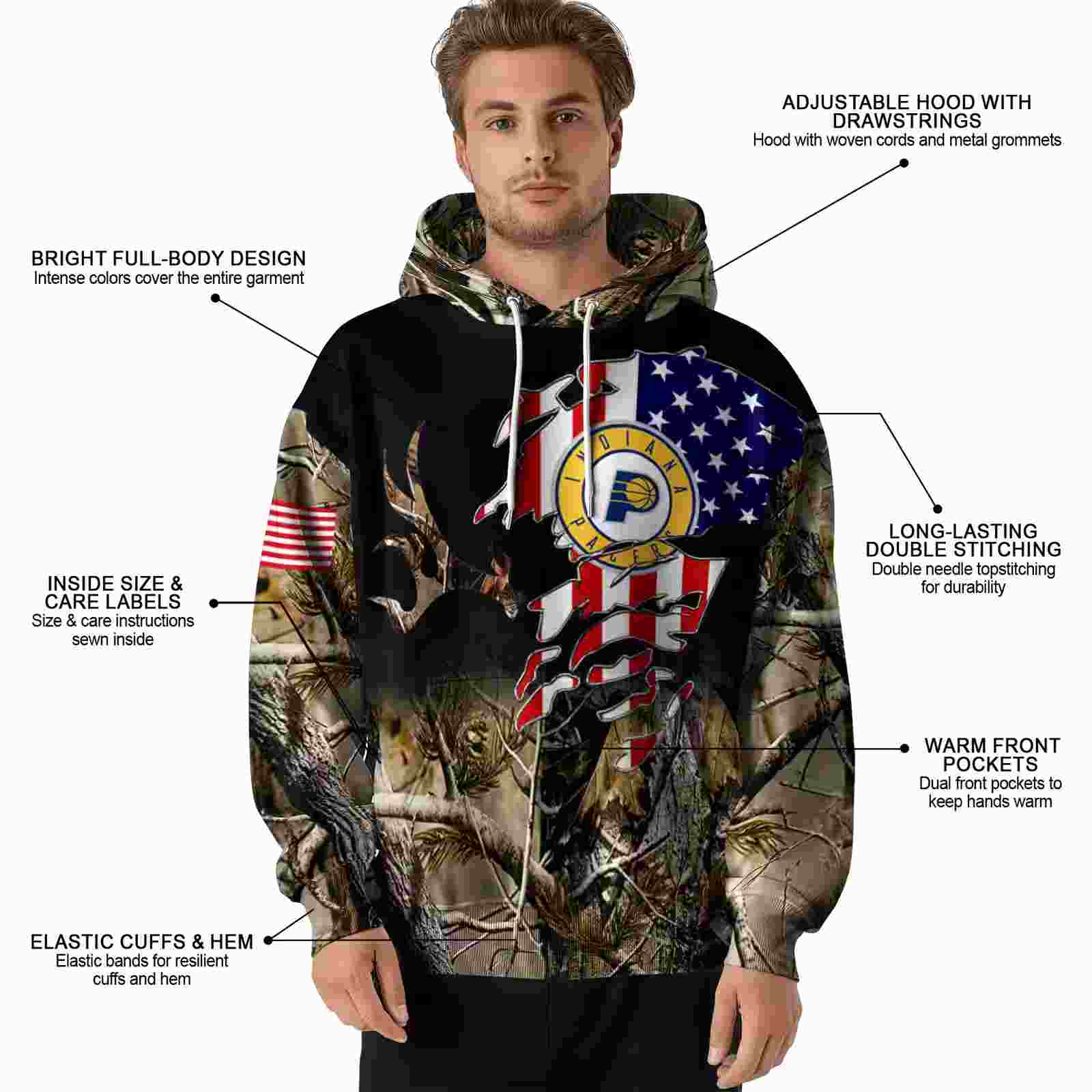 customized indiana pacers tree camo hoodie latest model