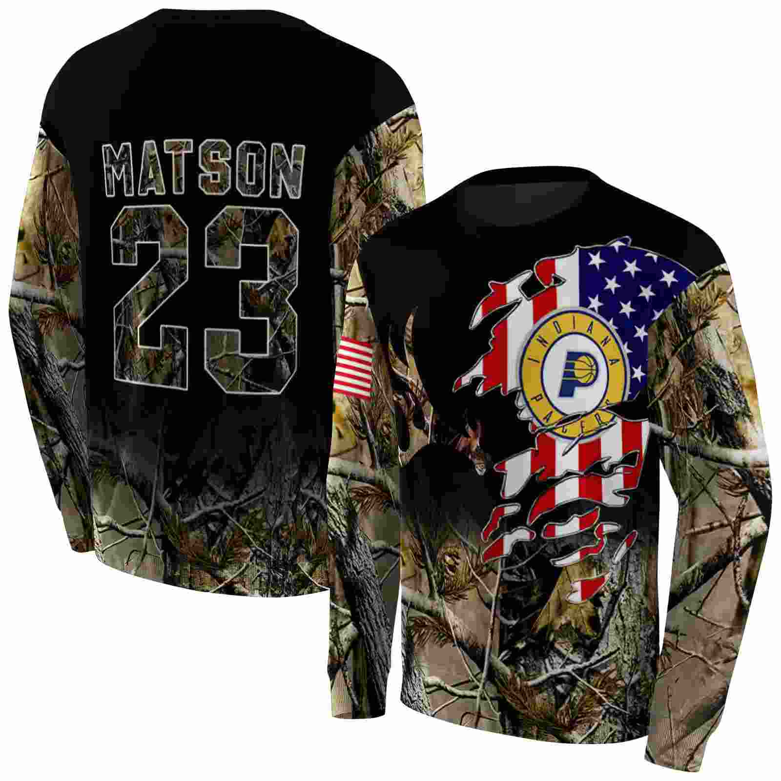 customized indiana pacers tree camo hoodie premium grade