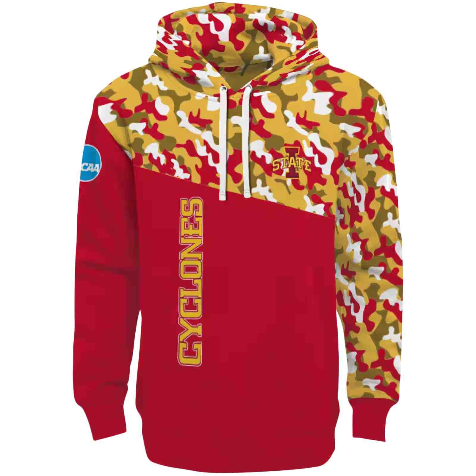 Customized Iowa State Cyclones Camo Pattern Red Hoodie