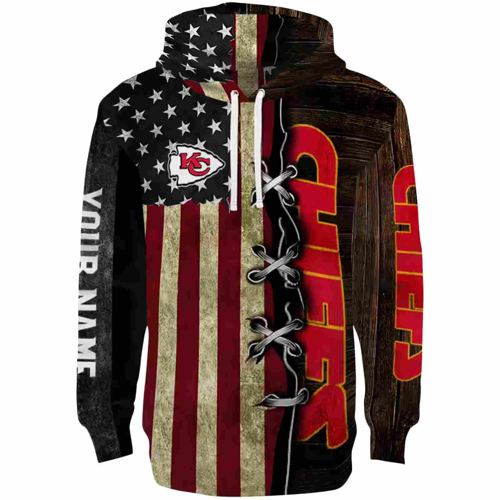 Customized Kansas City Chiefs American Pride Hoodie