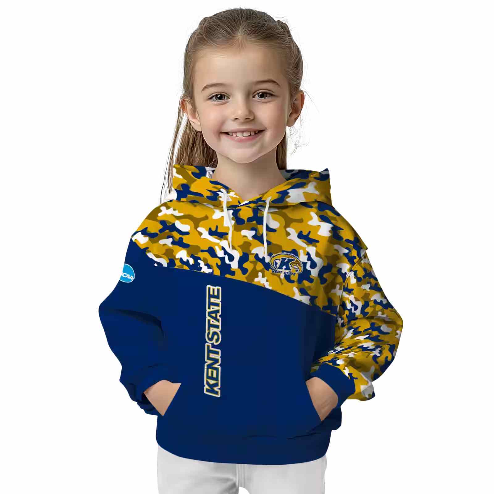 customized kent state golden flashes camo pattern navy blue hoodie top rated