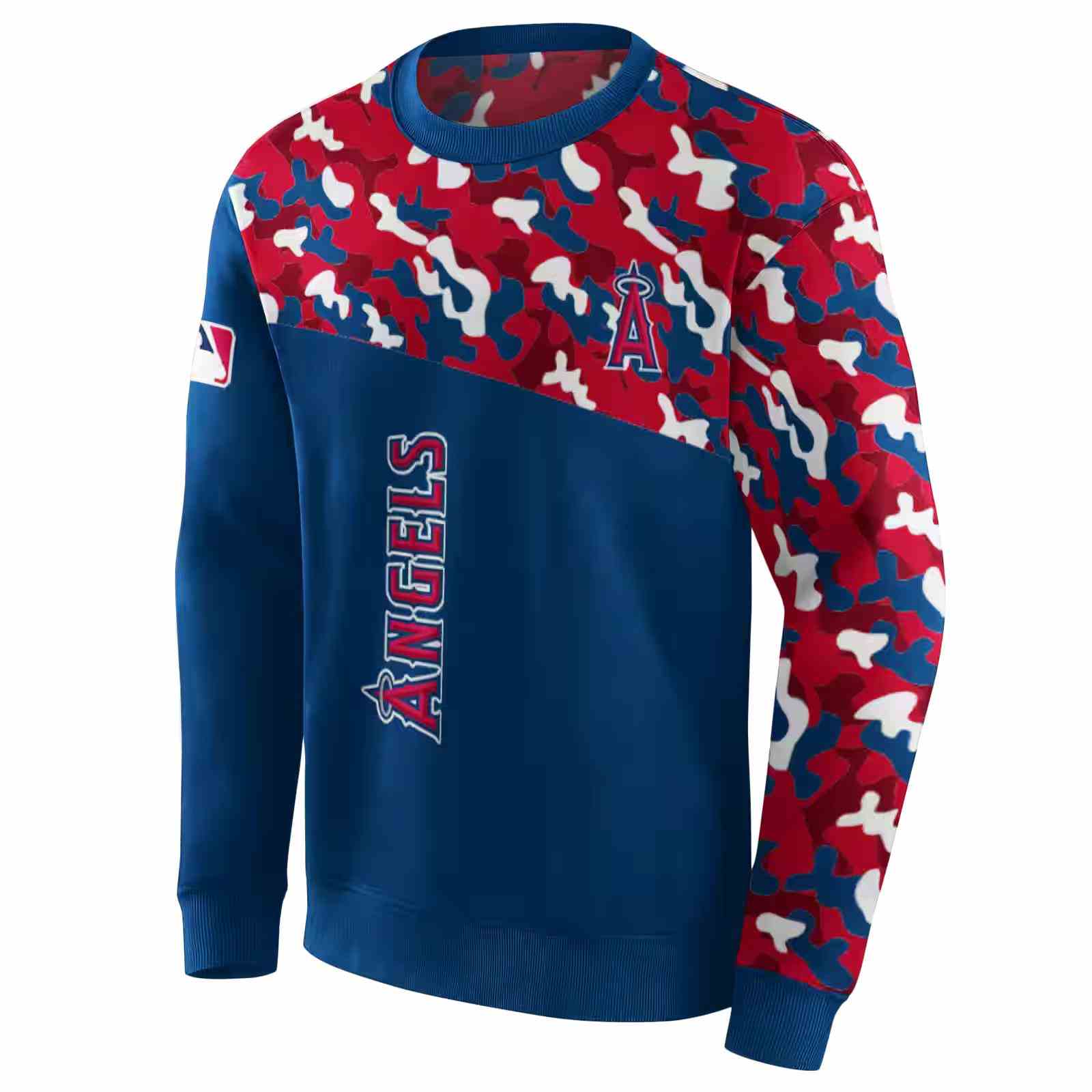 customized los angeles angels camo pattern blue hoodie new arrival