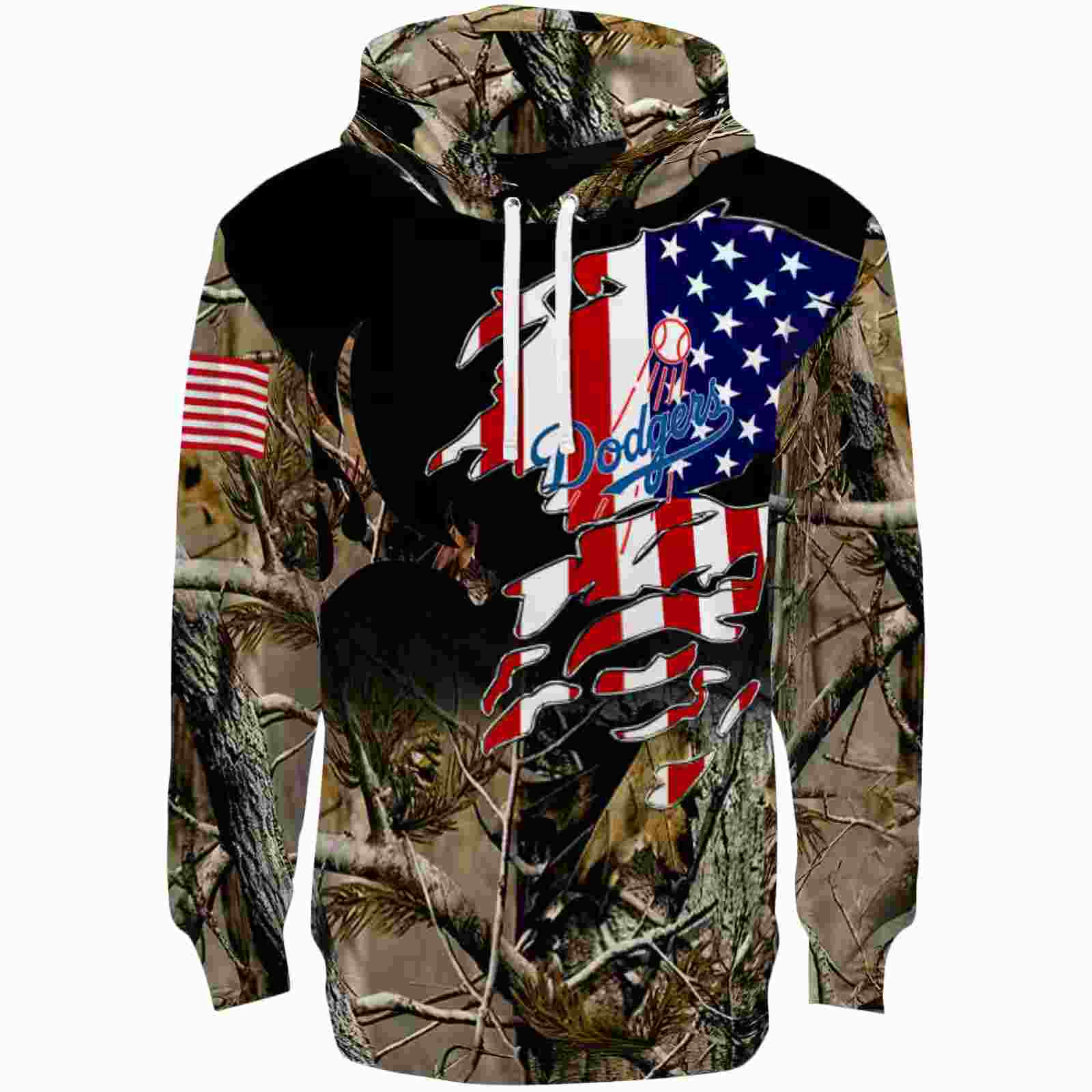 Customized Los Angeles Dodgers Tree Camo Hoodie