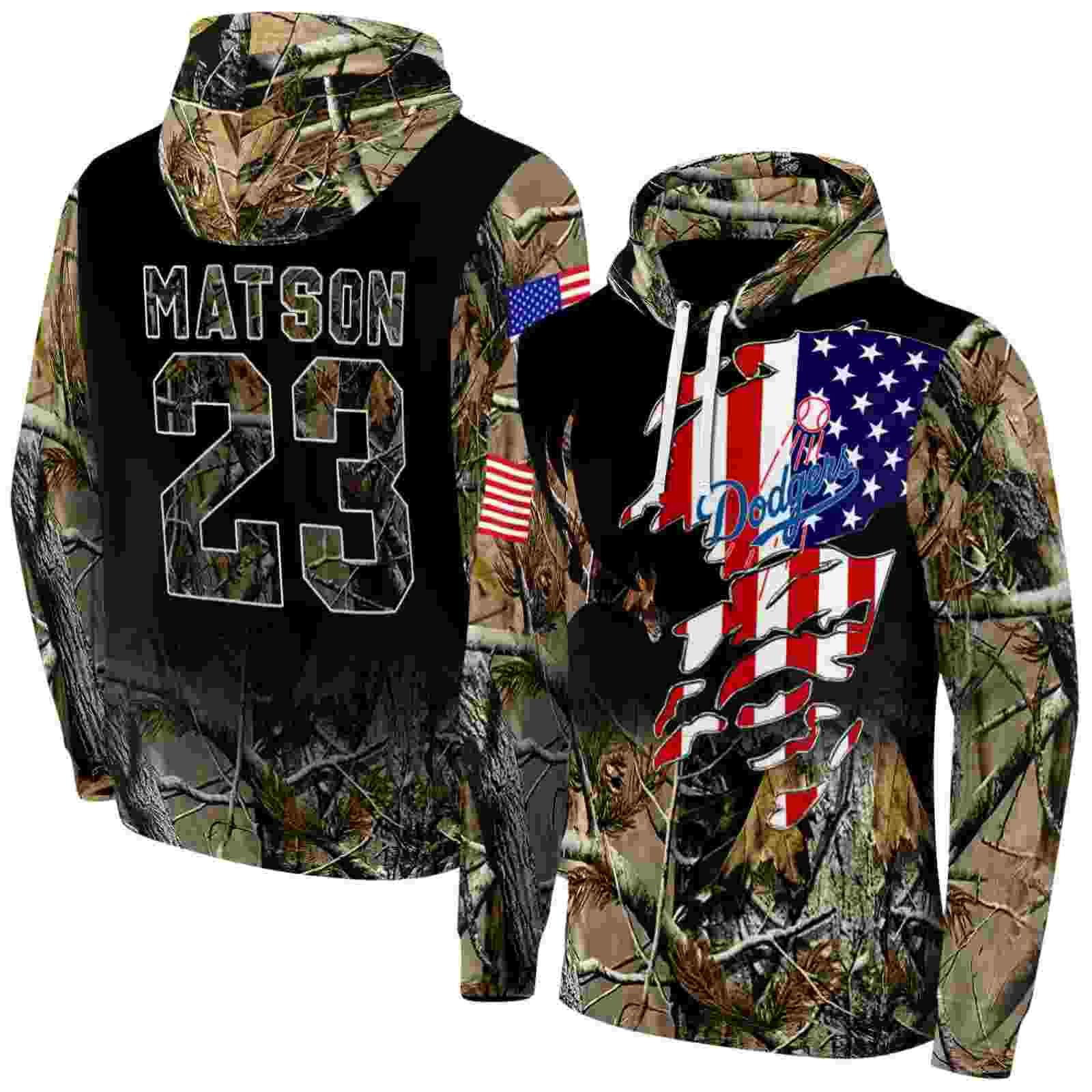 customized los angeles dodgers tree camo hoodie fashion forward